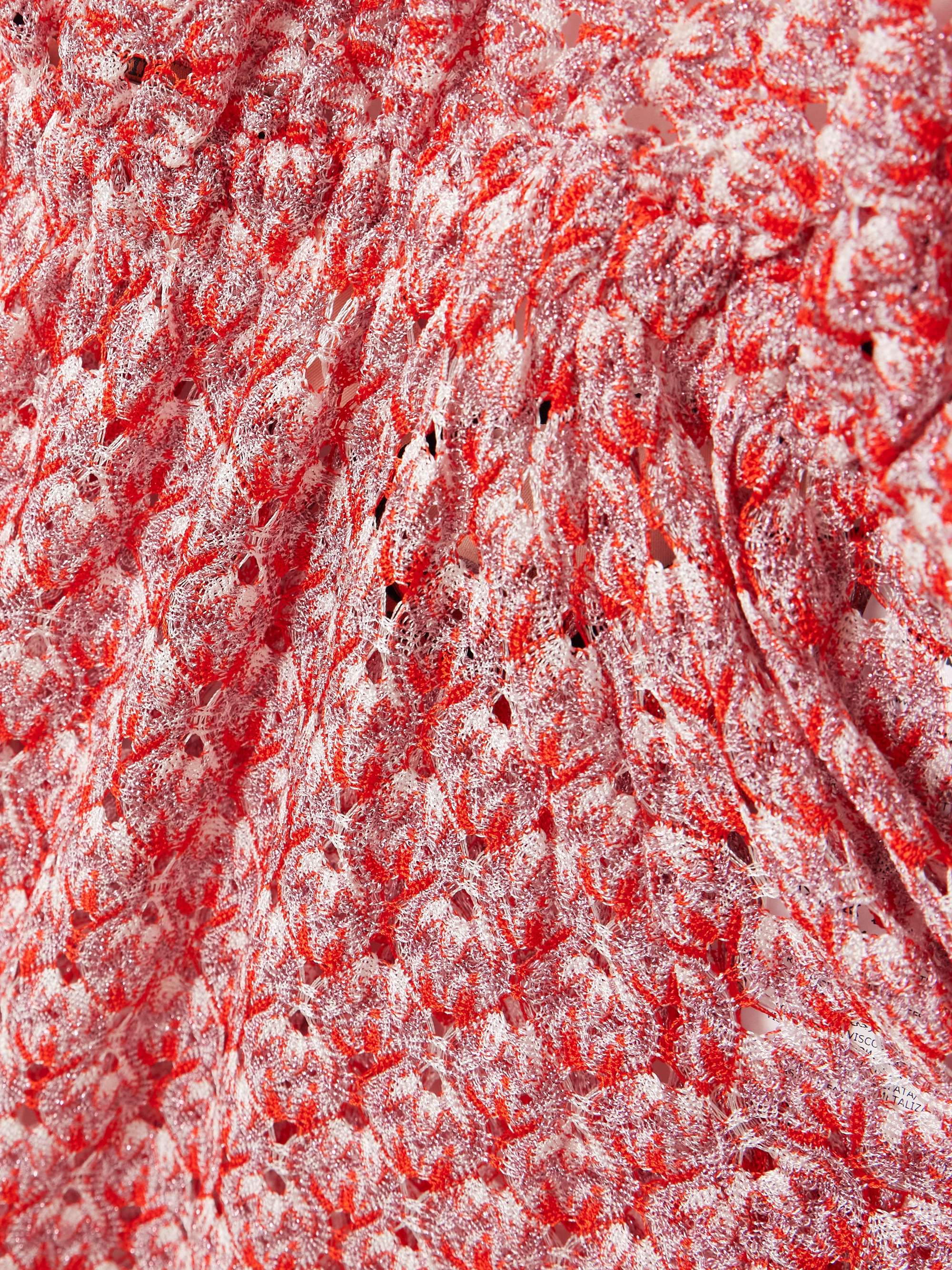 Metallic crochet-knit halterneck playsuit view