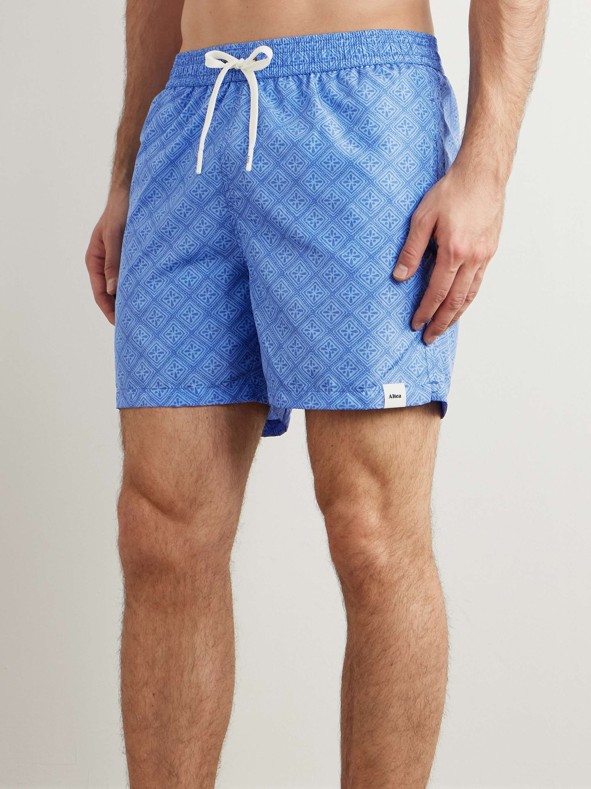Straight-Leg Printed Swim Shorts view