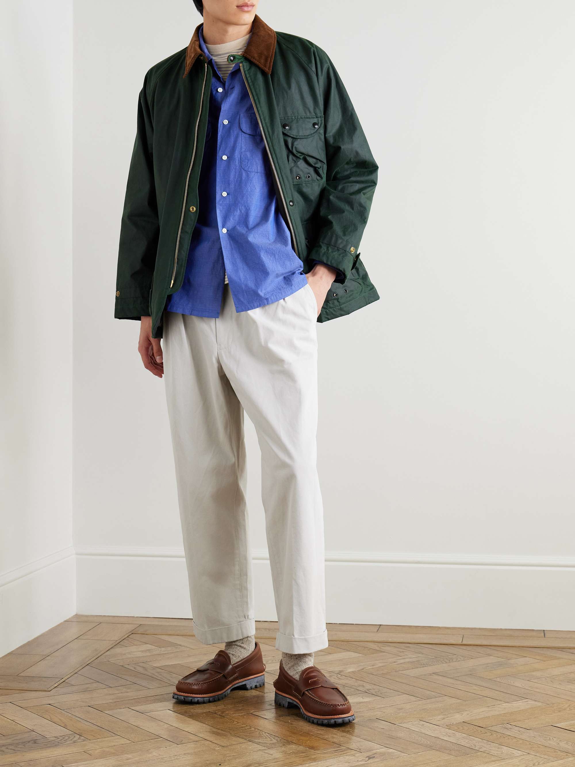 Convertible-Collar Cotton-Chambray Shirt view