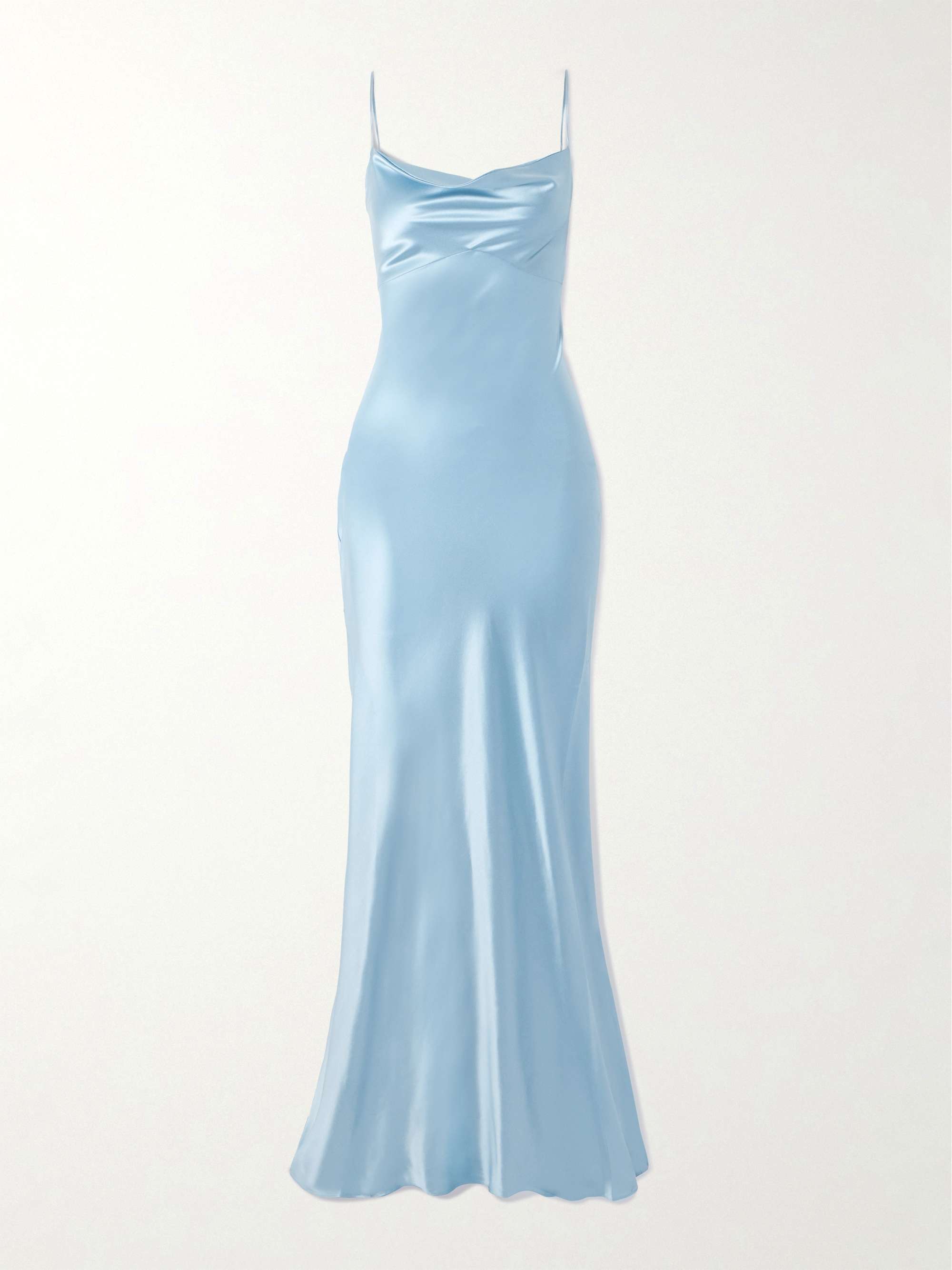 Ricca draped silk-satin nightdress view