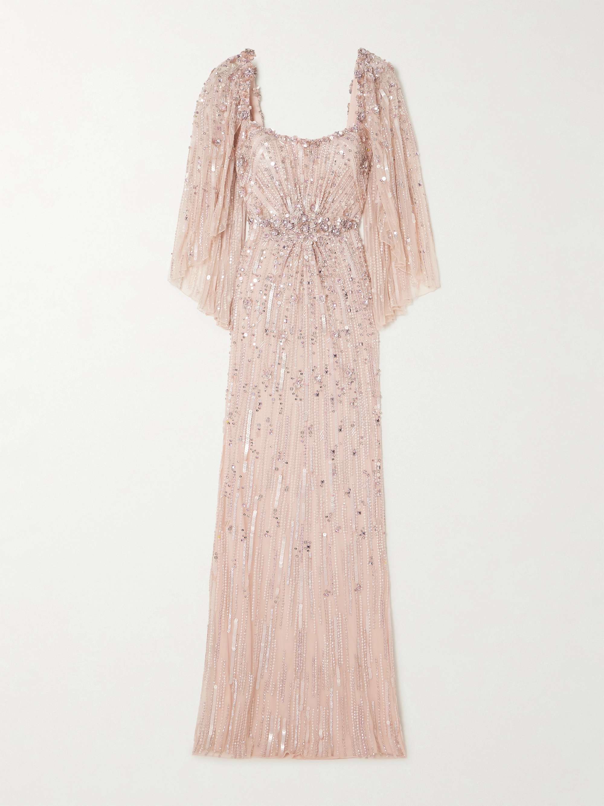 Bright Star embellished sequined tulle gown view