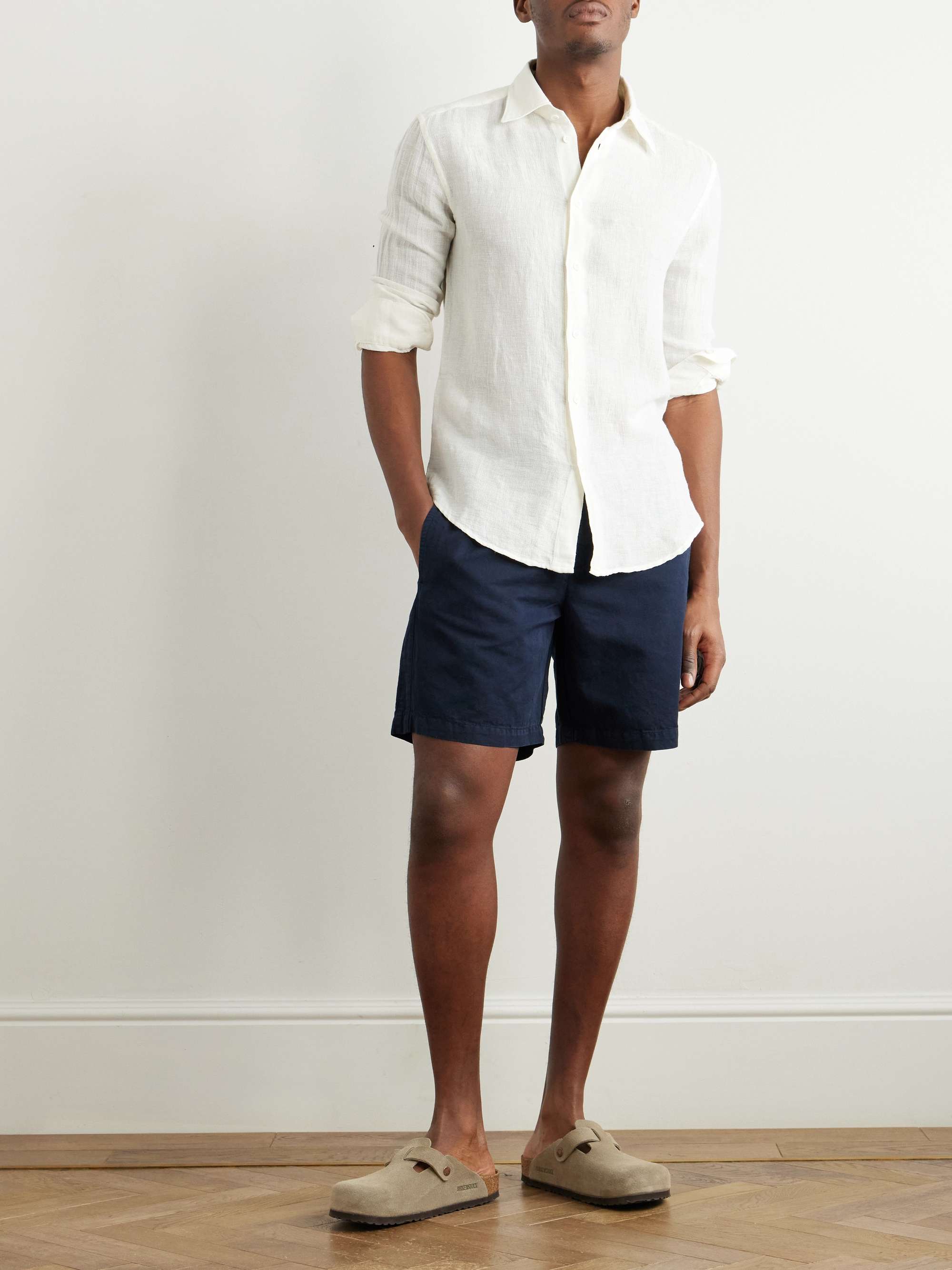 Cotton and Linen-Blend Gauze Shirt view