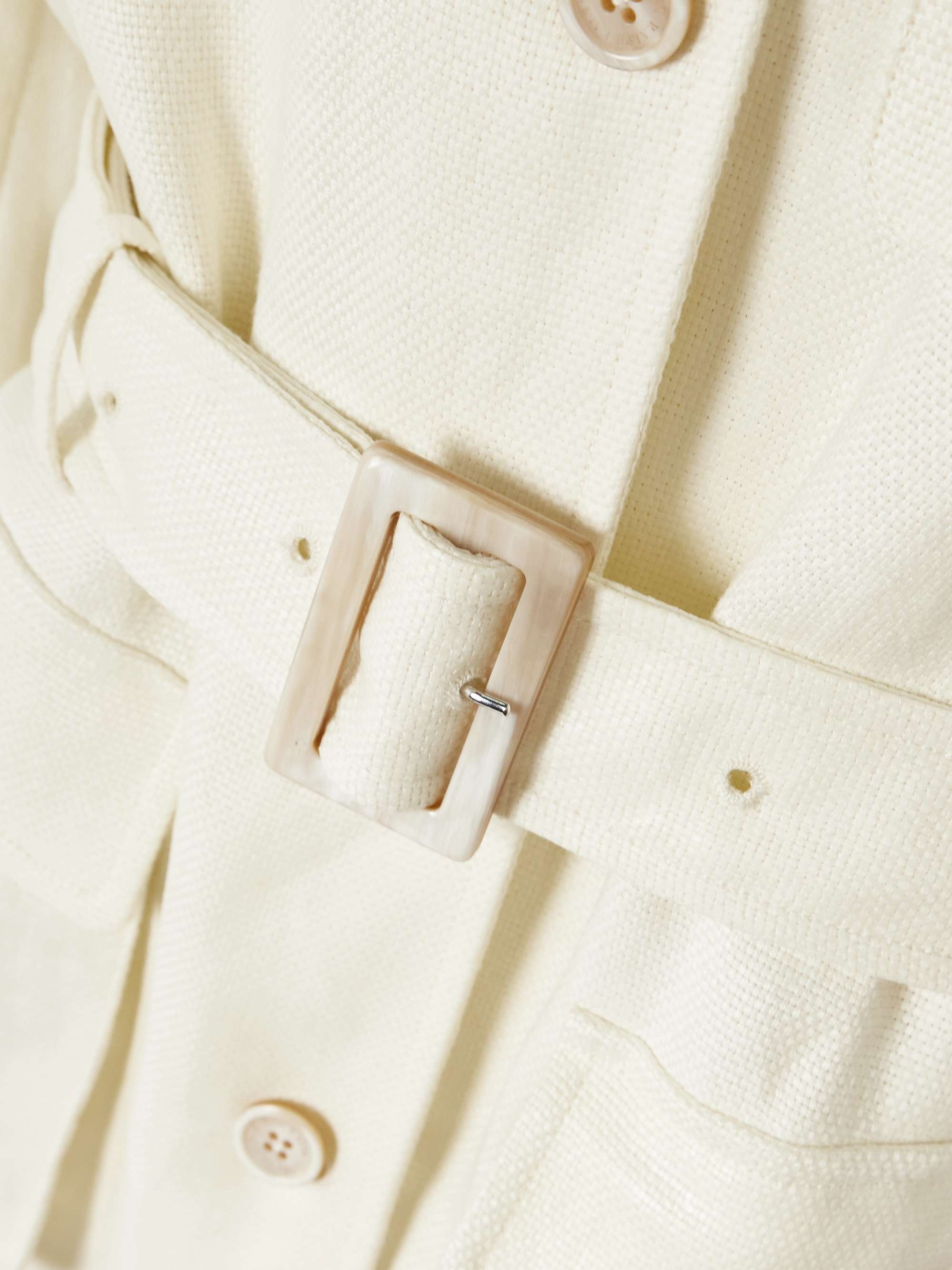Sydney belted linen-canvas jacket view