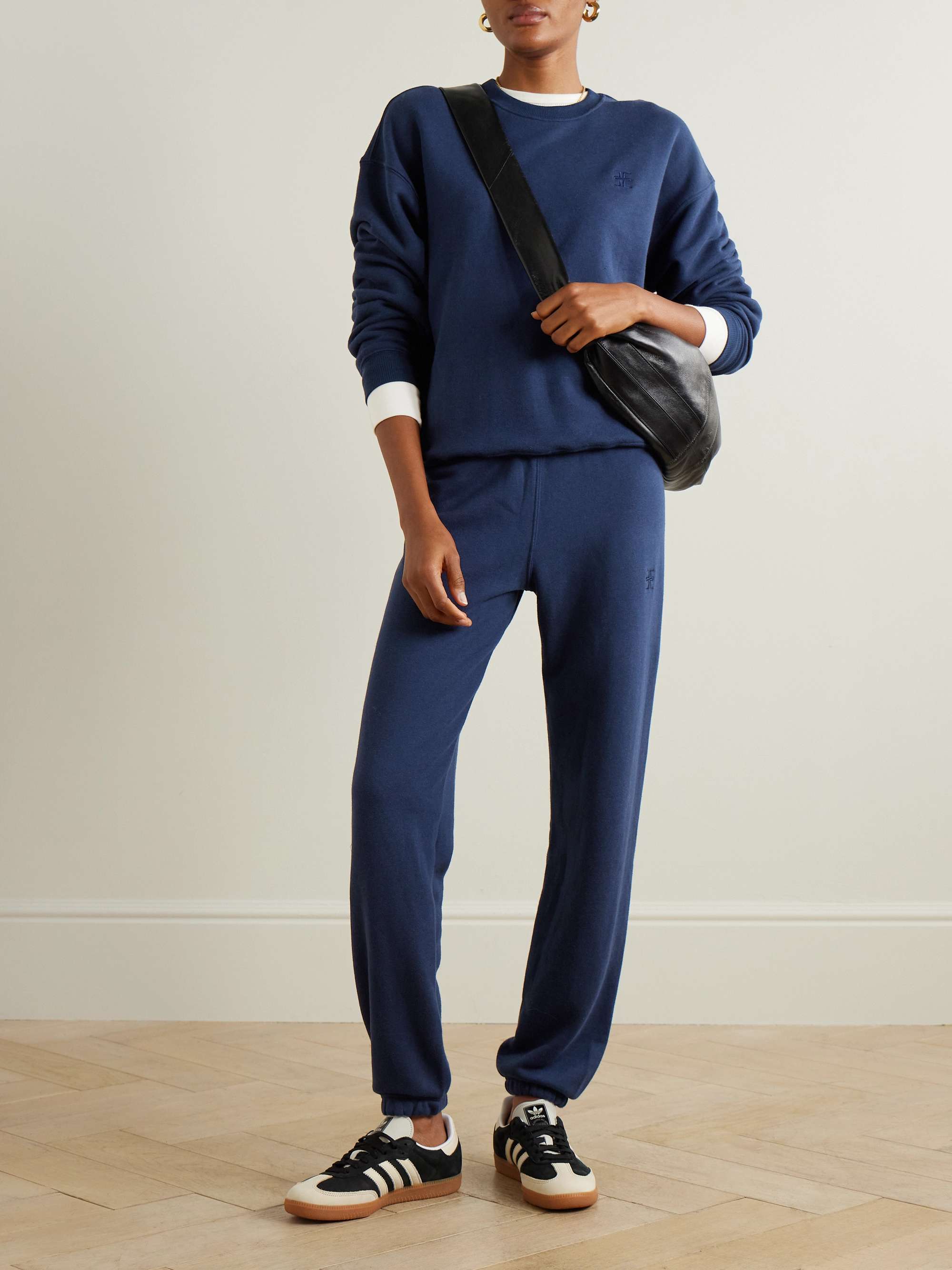 French cotton and modal-blend terry sweatpants view