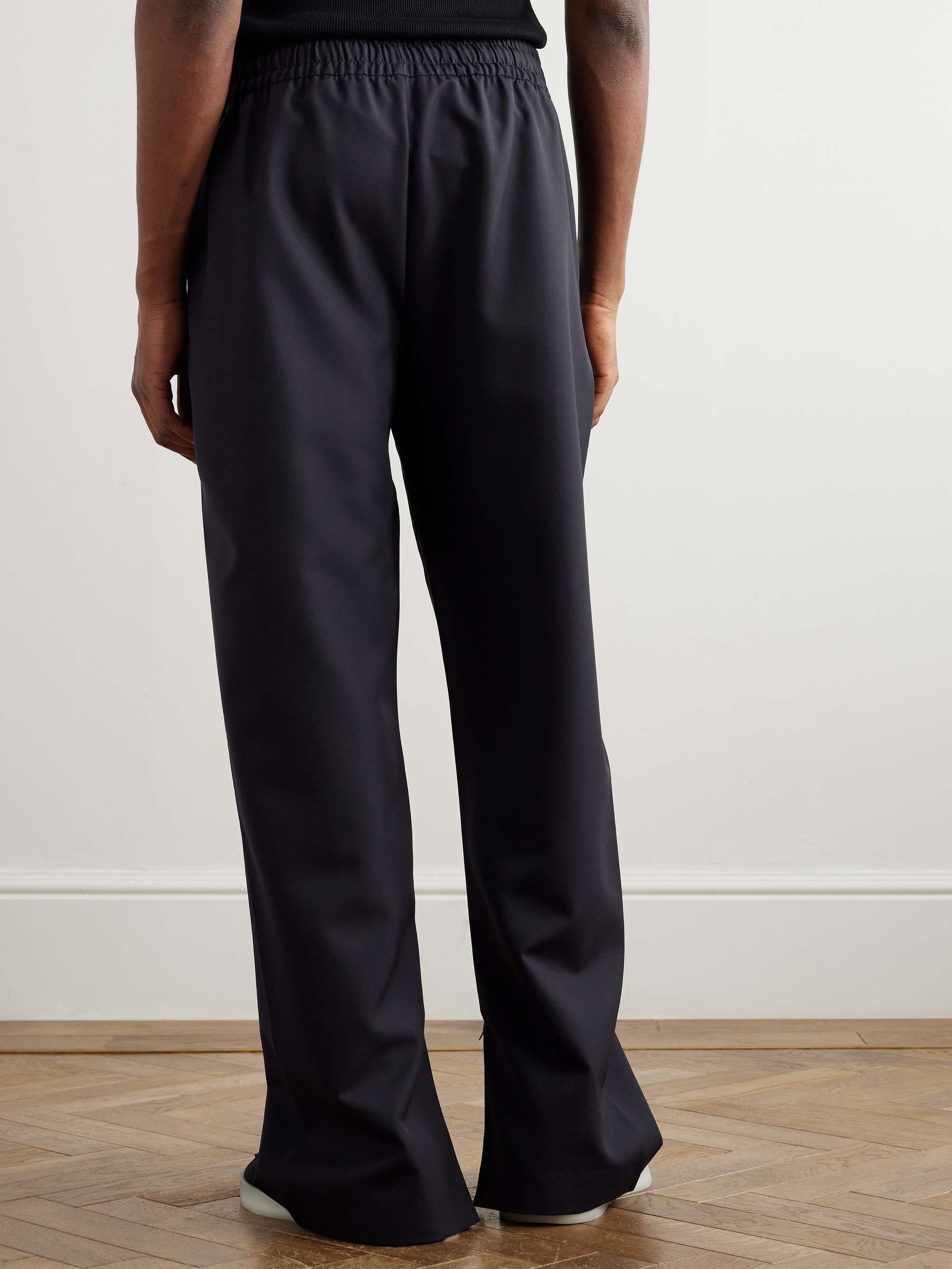 Straight-Leg Wool Drawstring Trousers view