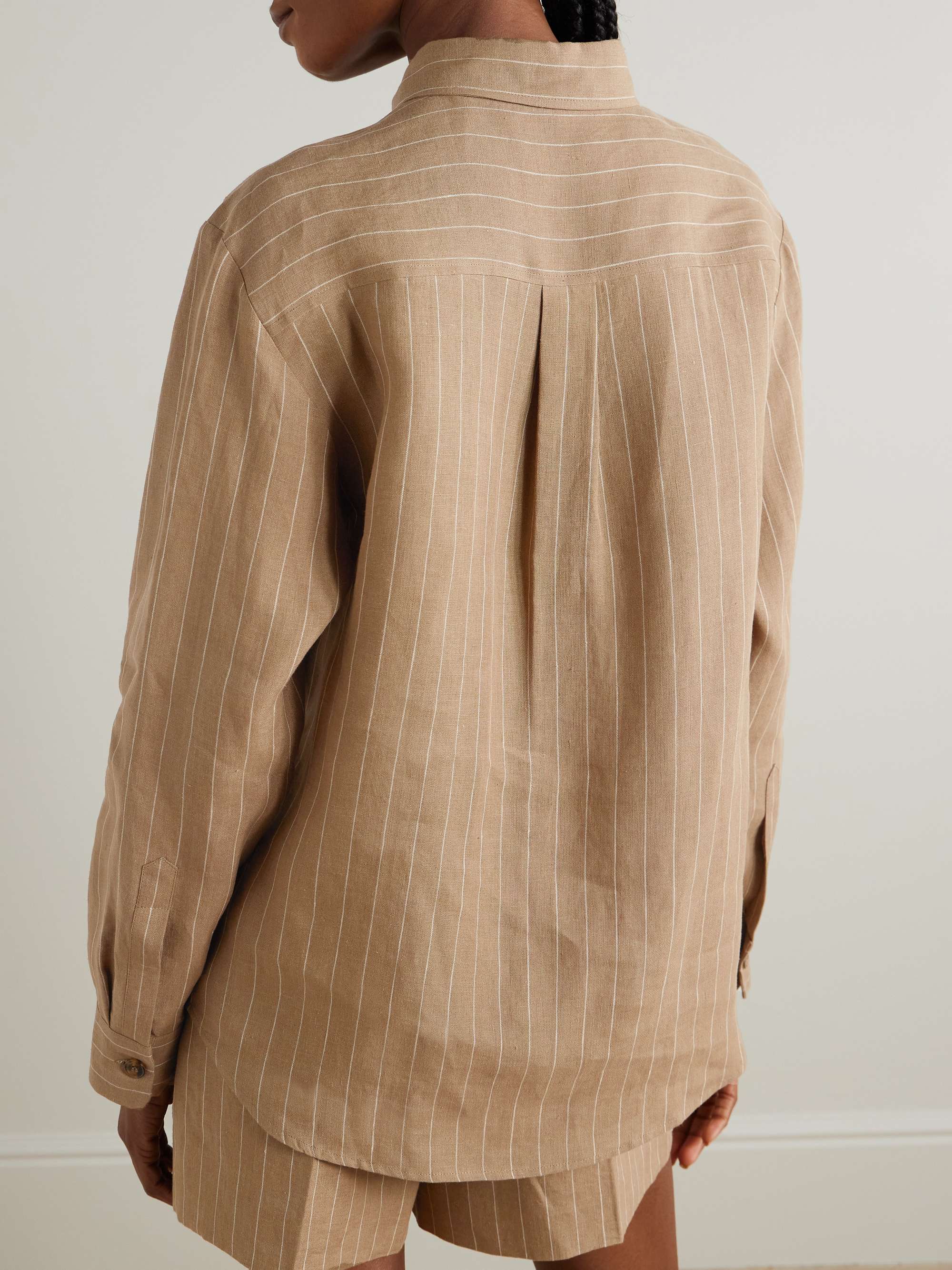 Heretique Anabas pinstriped linen shirt view