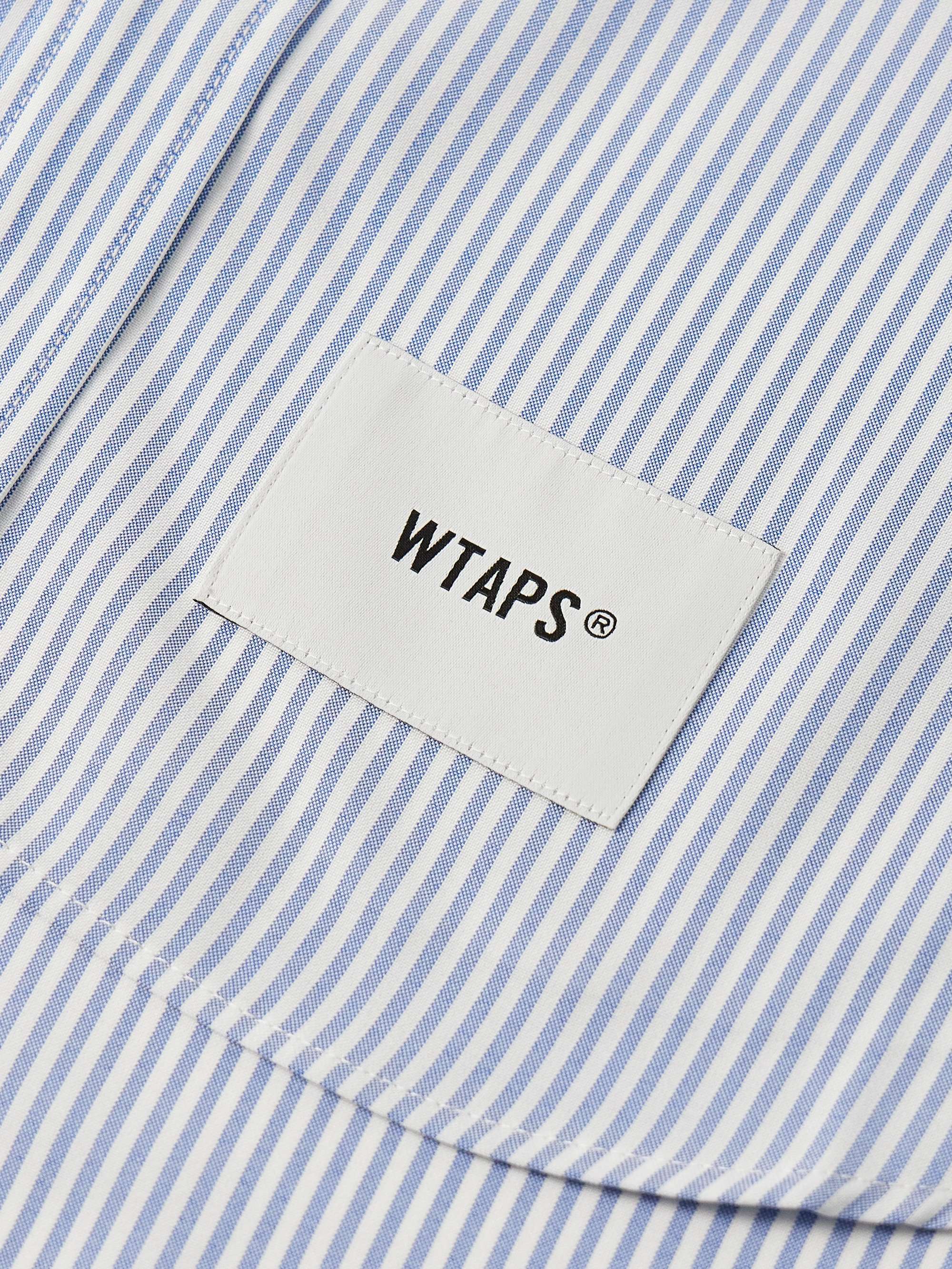 Button-Down Collar Logo-Appliquéd Striped COOLMAX® Broadcloth Shirt view