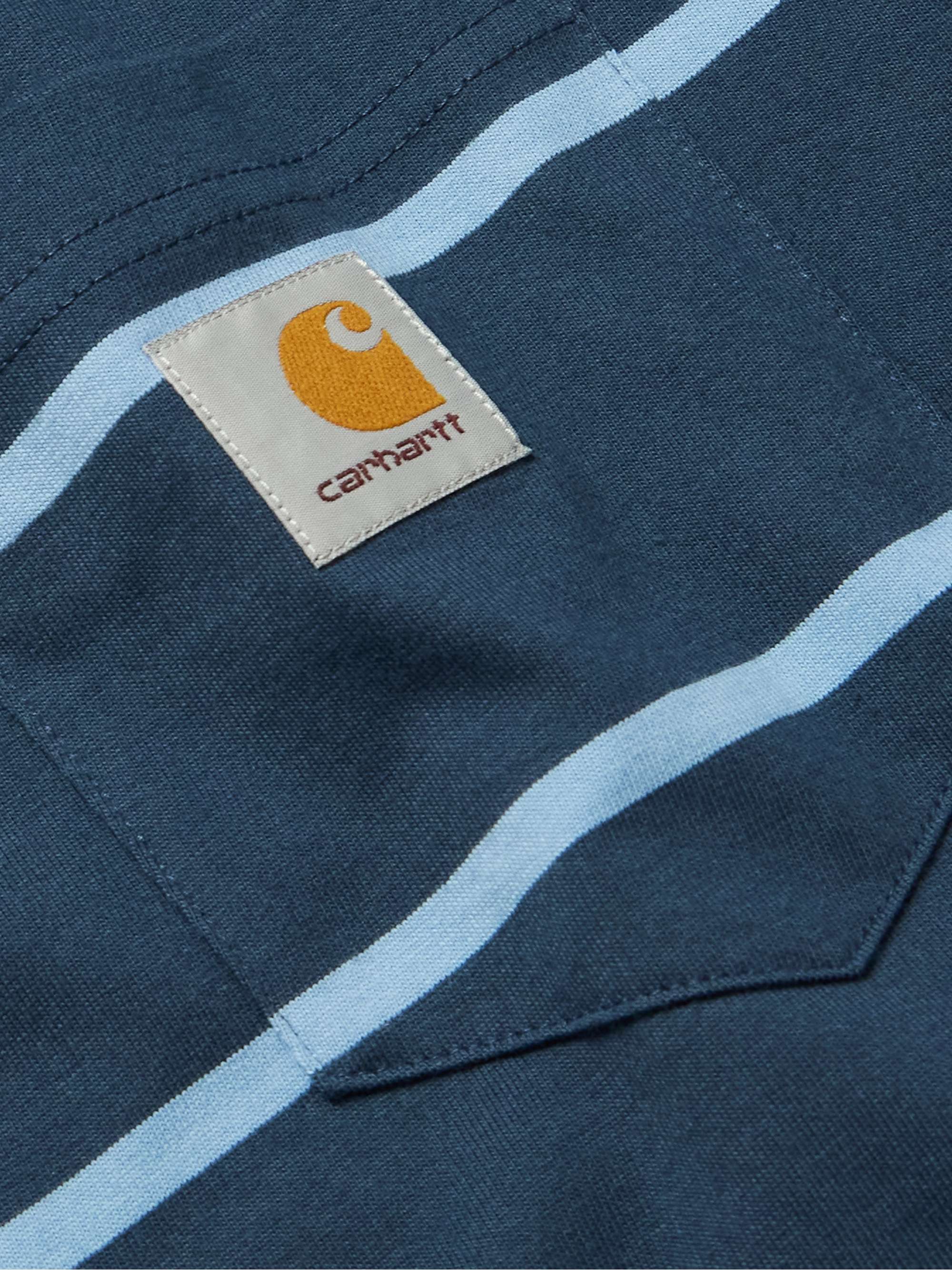 Aiken Logo-Appliquéd Striped Cotton-Jersey T-Shirt view