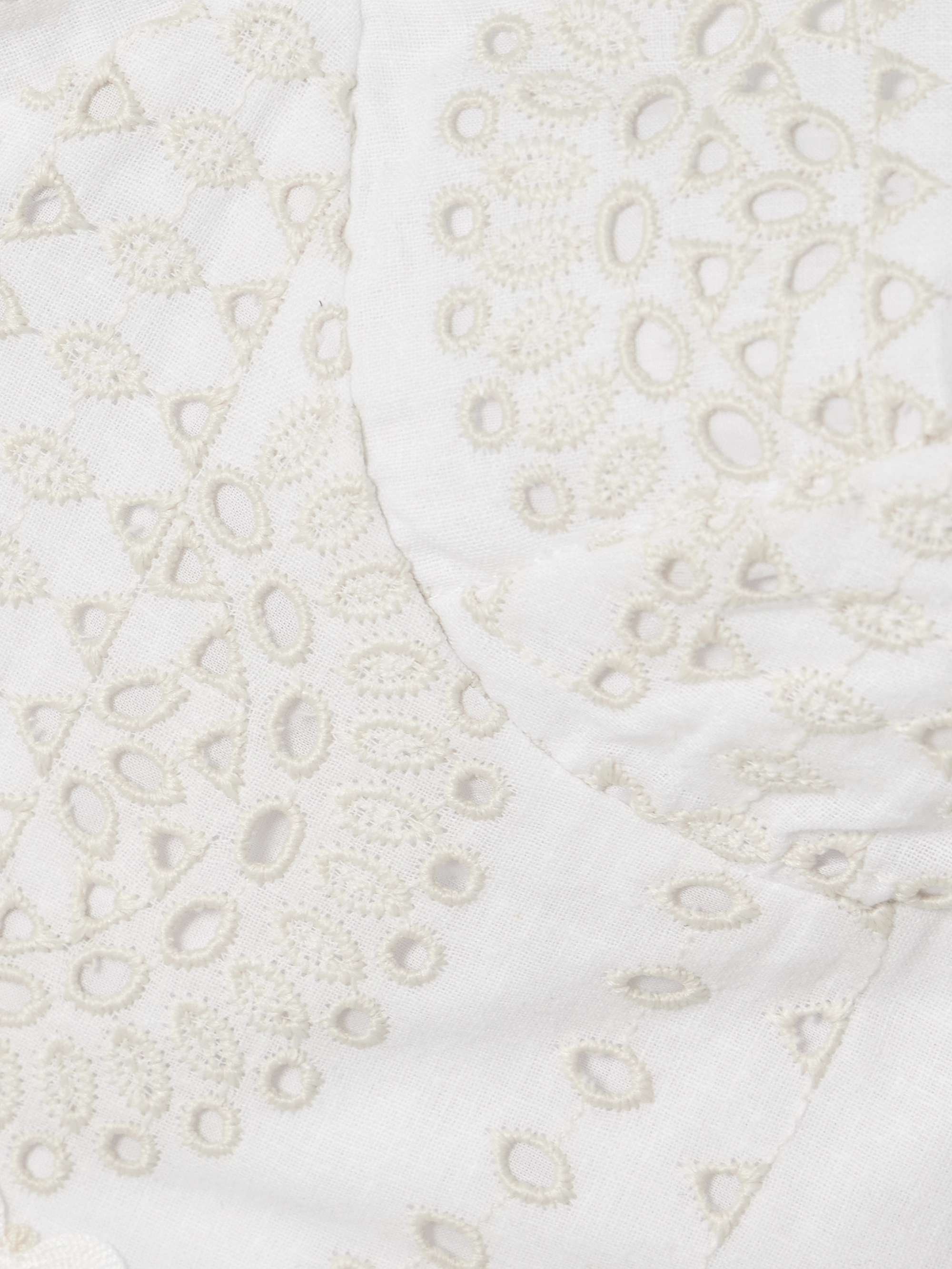 Goldie broderie anglaise cotton-blend bustier top view