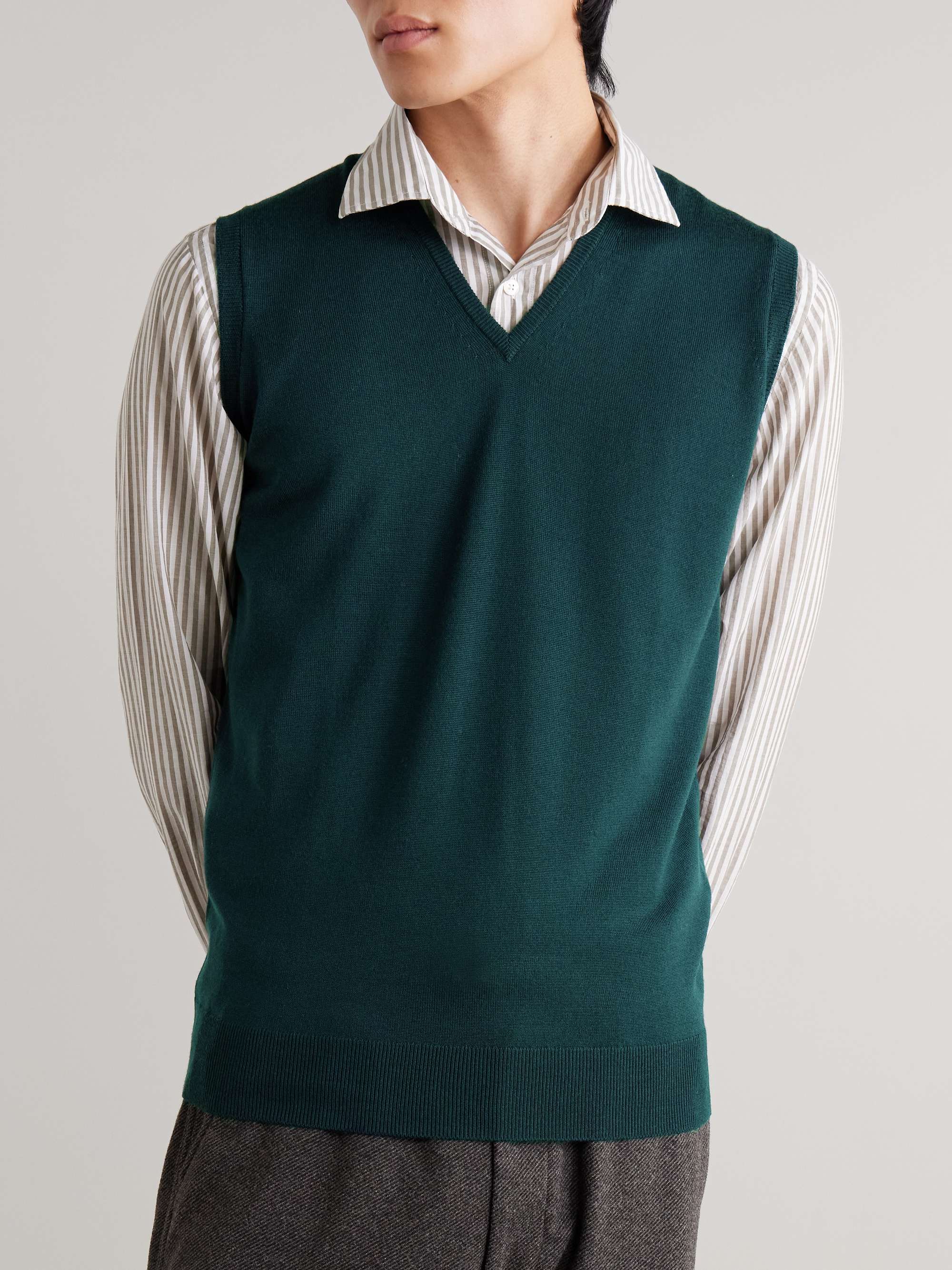 Hadfield Slim-Fit Merino Wool Sweater Vest view