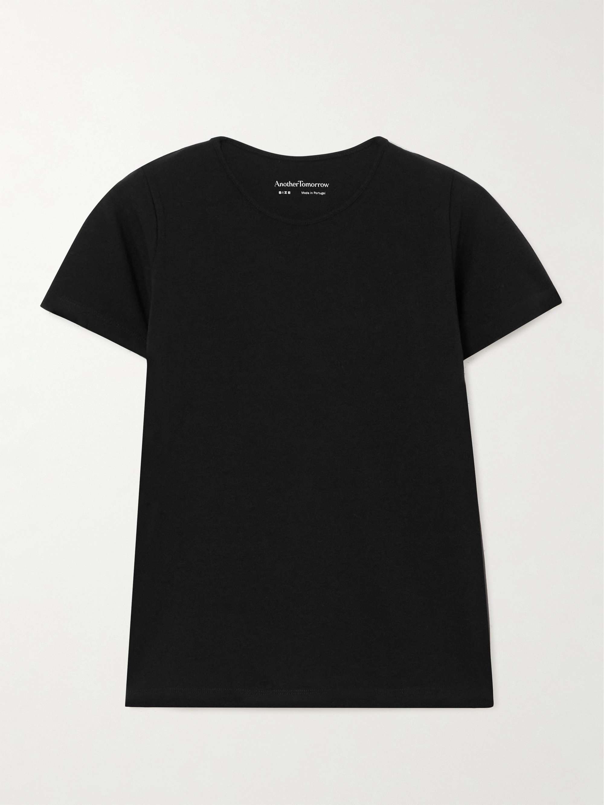 Stretch organic cotton and Lyocell-blend jersey T-shirt view
