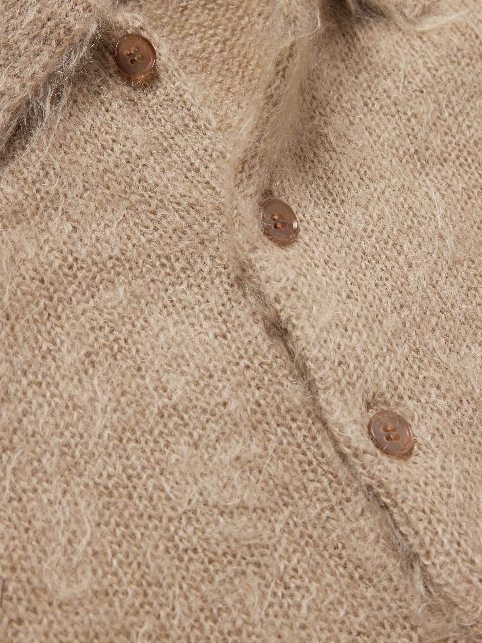 Mohair and Wool-Blend Polo Shirt view