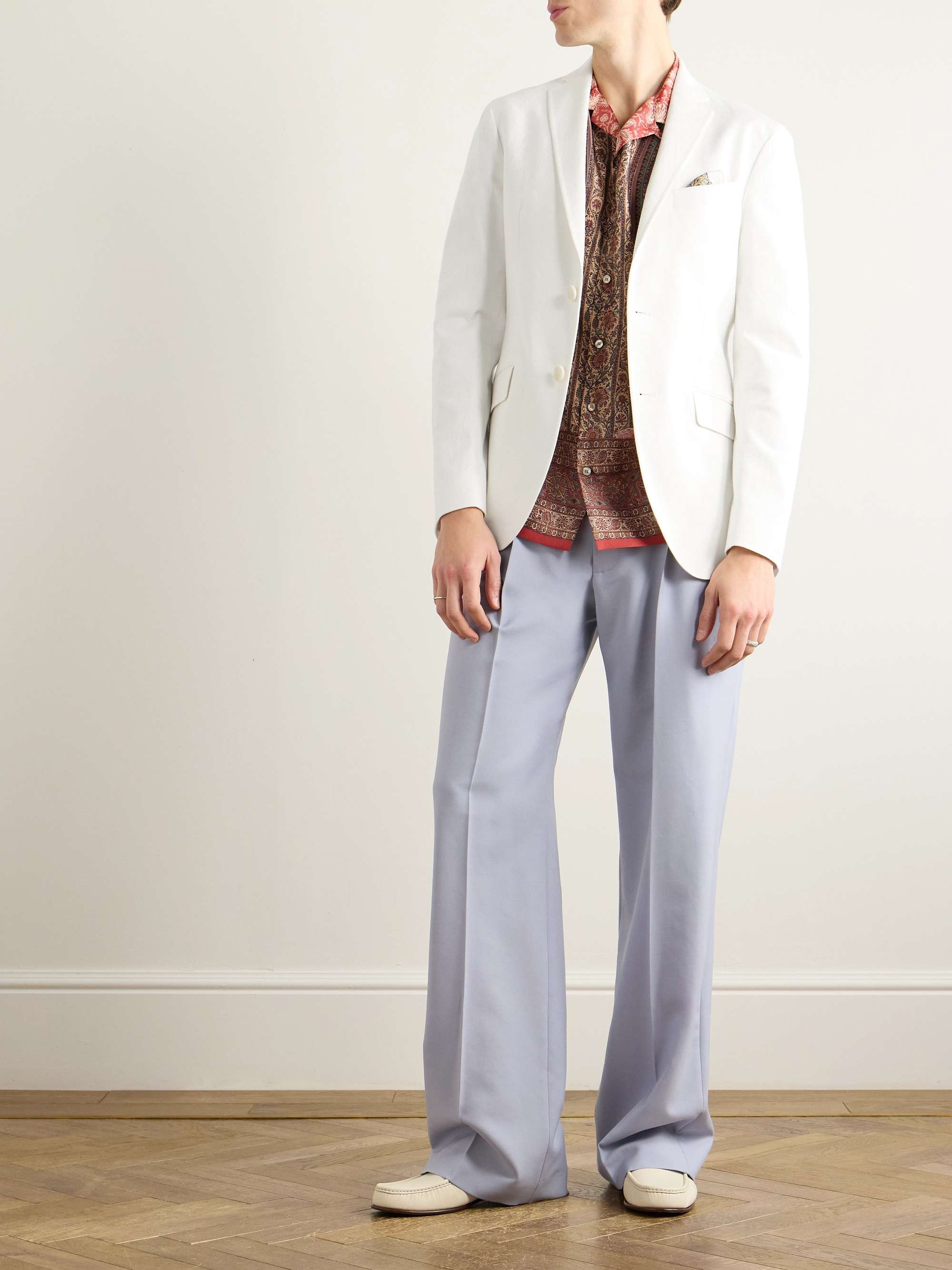 Paisley-Jacquard Cotton-Blend Blazer view
