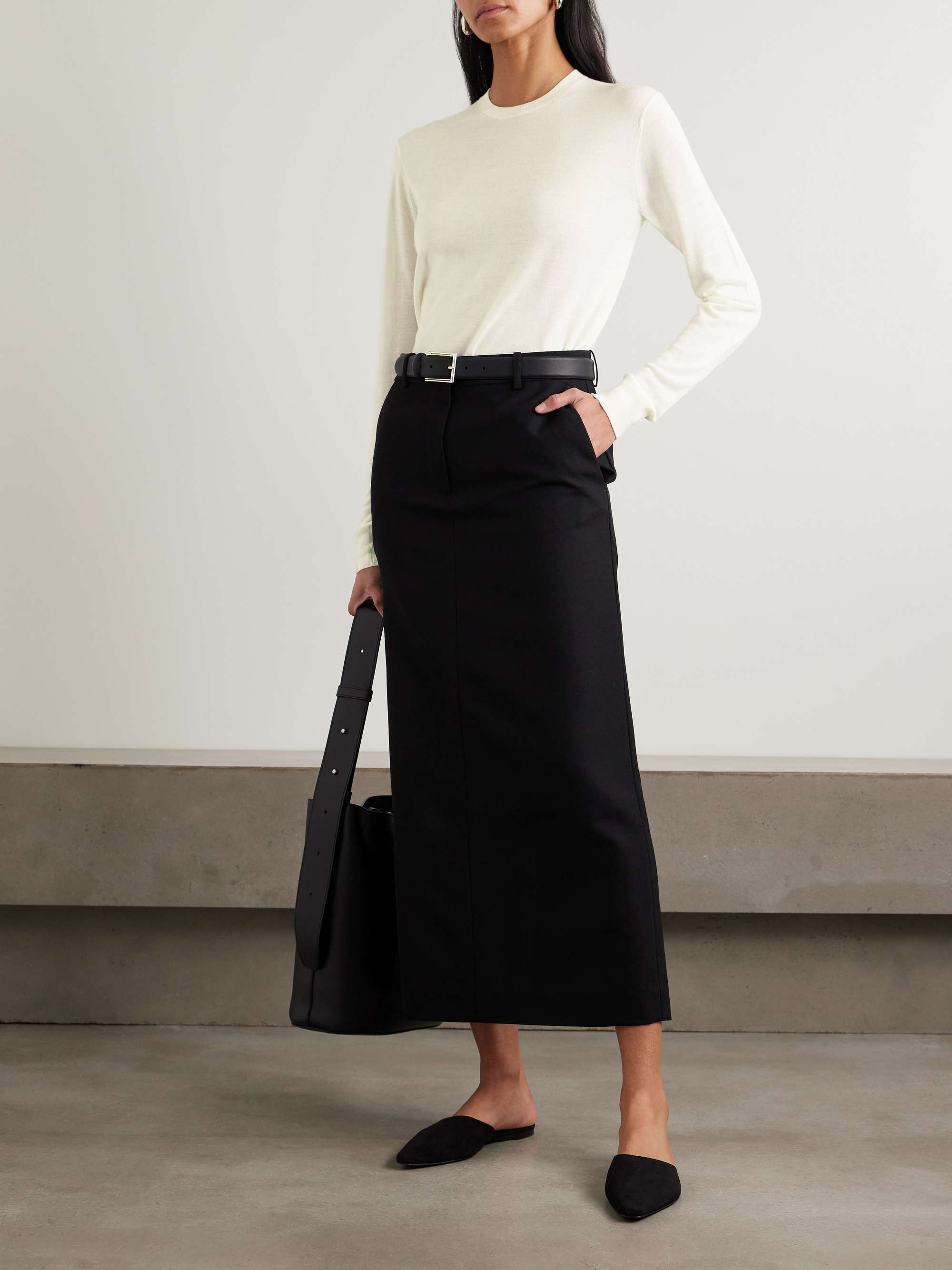 Wool and silk-blend sweater view