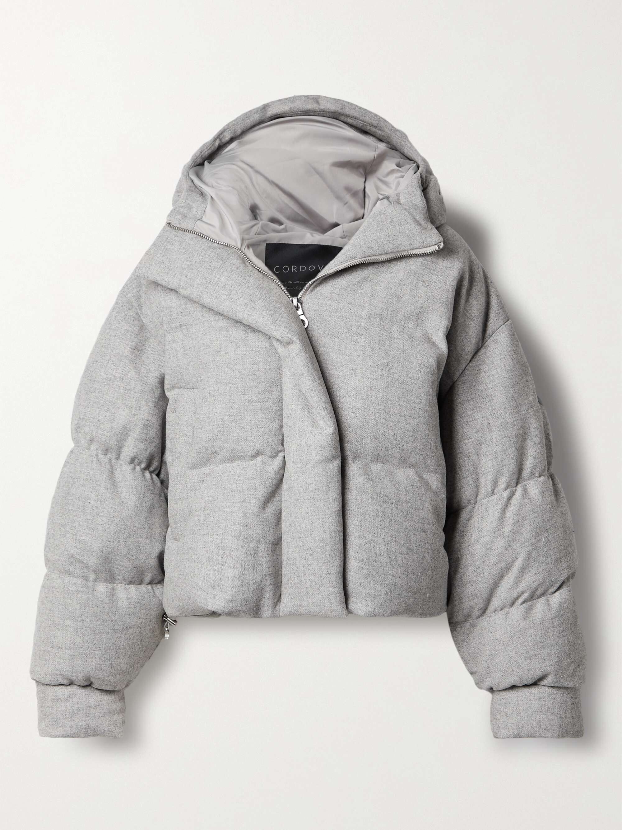 Aomori hooded quilted down ski jacket view