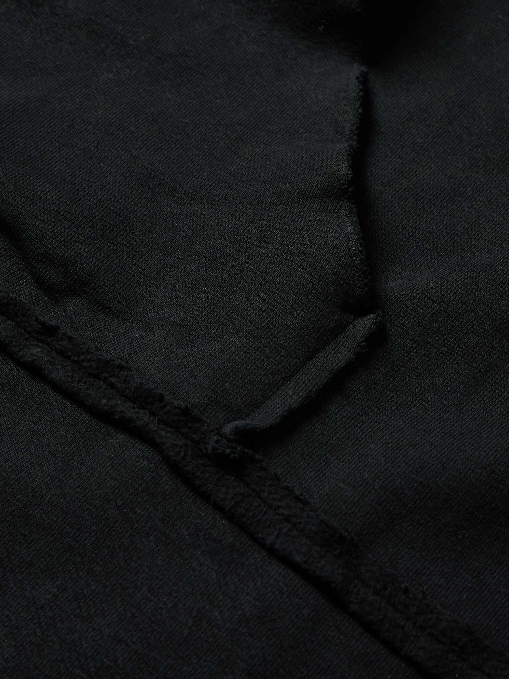 Oversized Distressed Cotton-Jersey Hoodie view