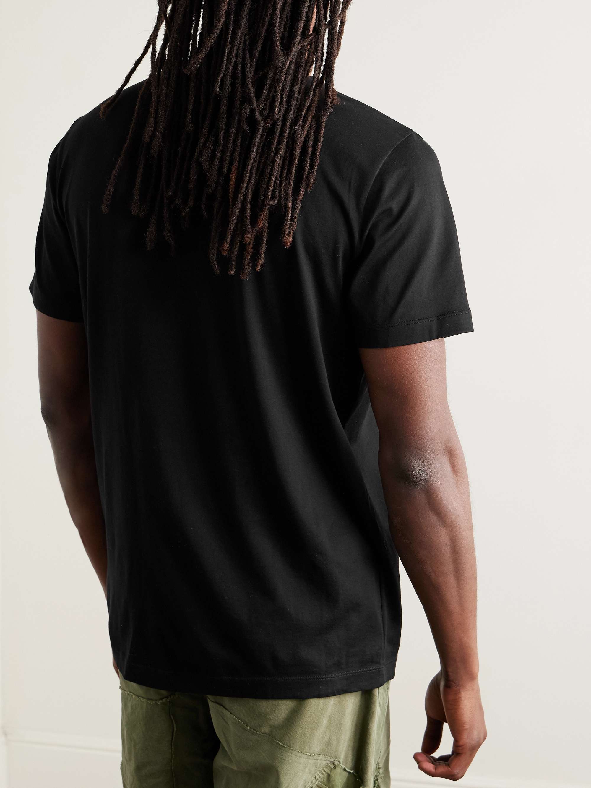 Logo-Appliquéd Shell-Trimmed Cotton-Jersey T-Shirt view