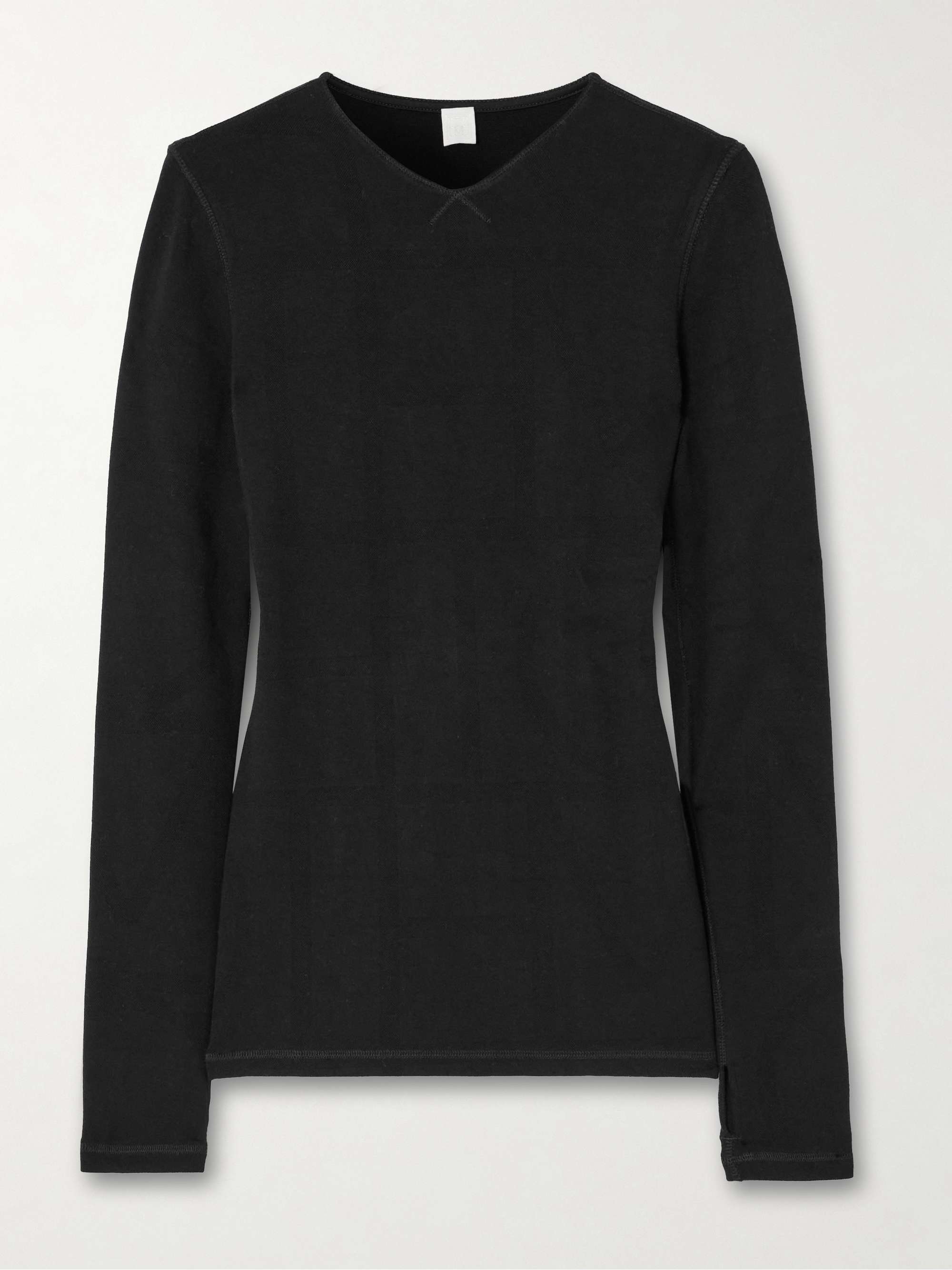 Jacquard-knit top view