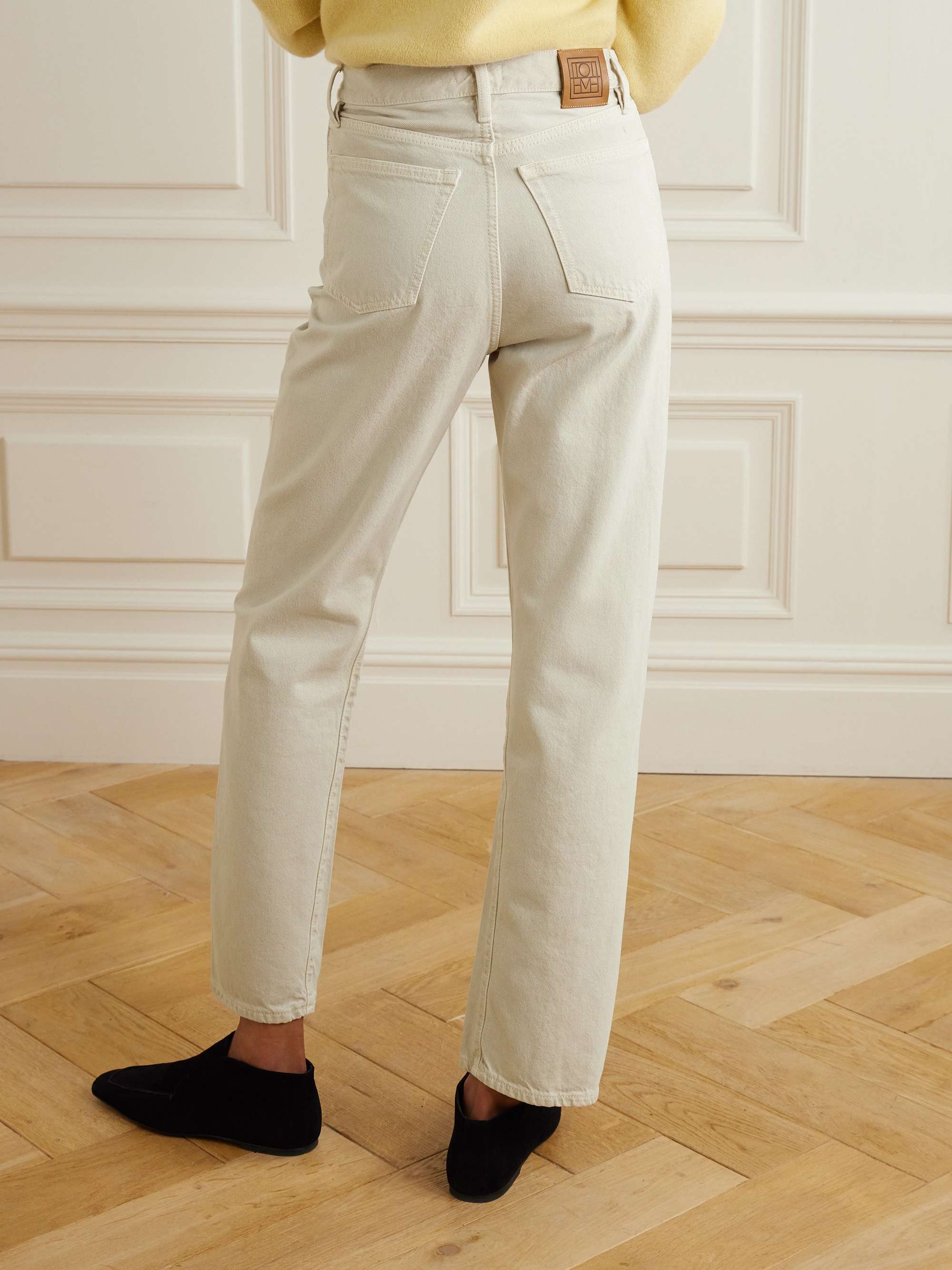 Mid-rise straight-leg organic jeans view