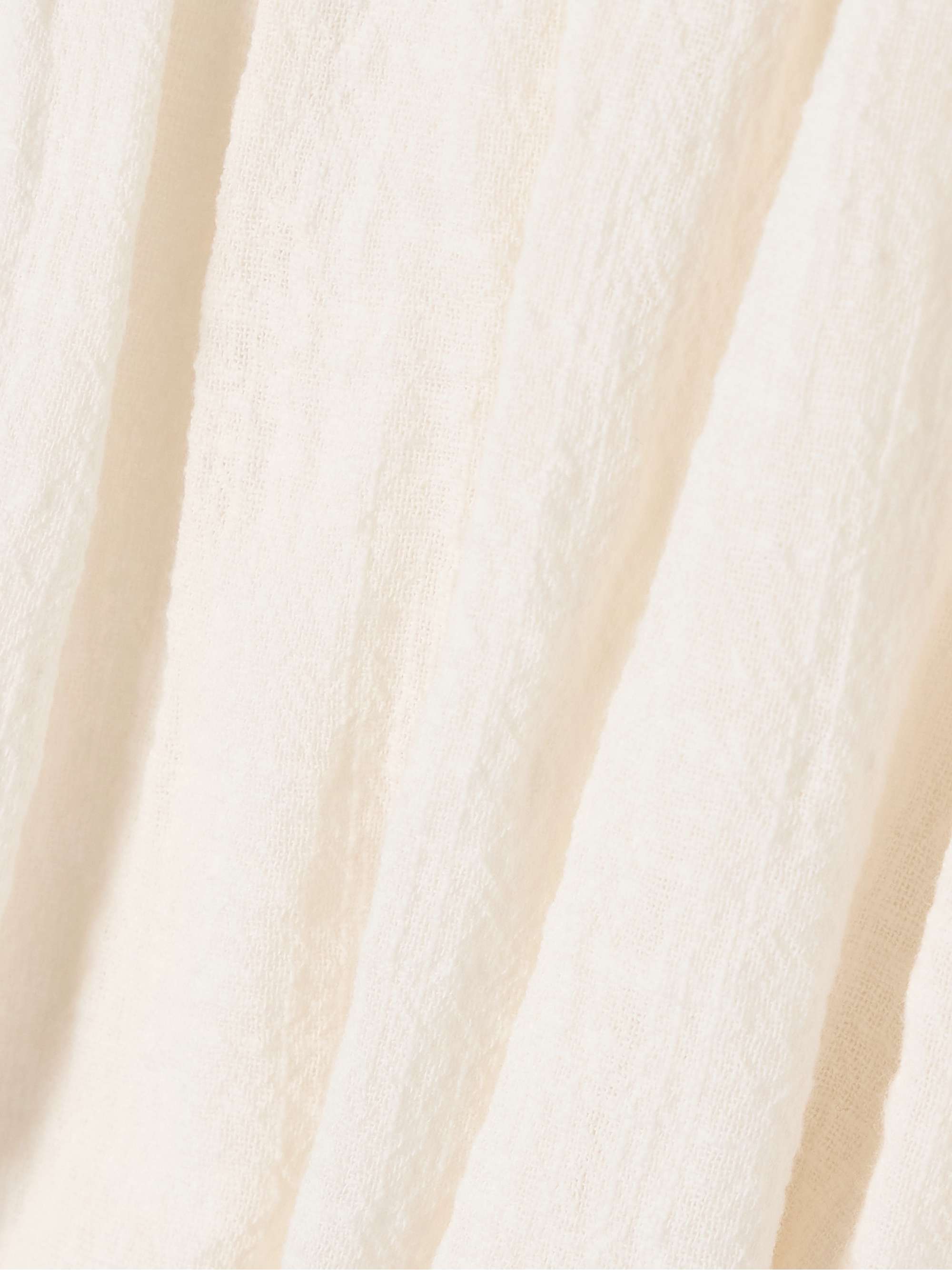 Cayman cropped gathered cotton-gauze top view