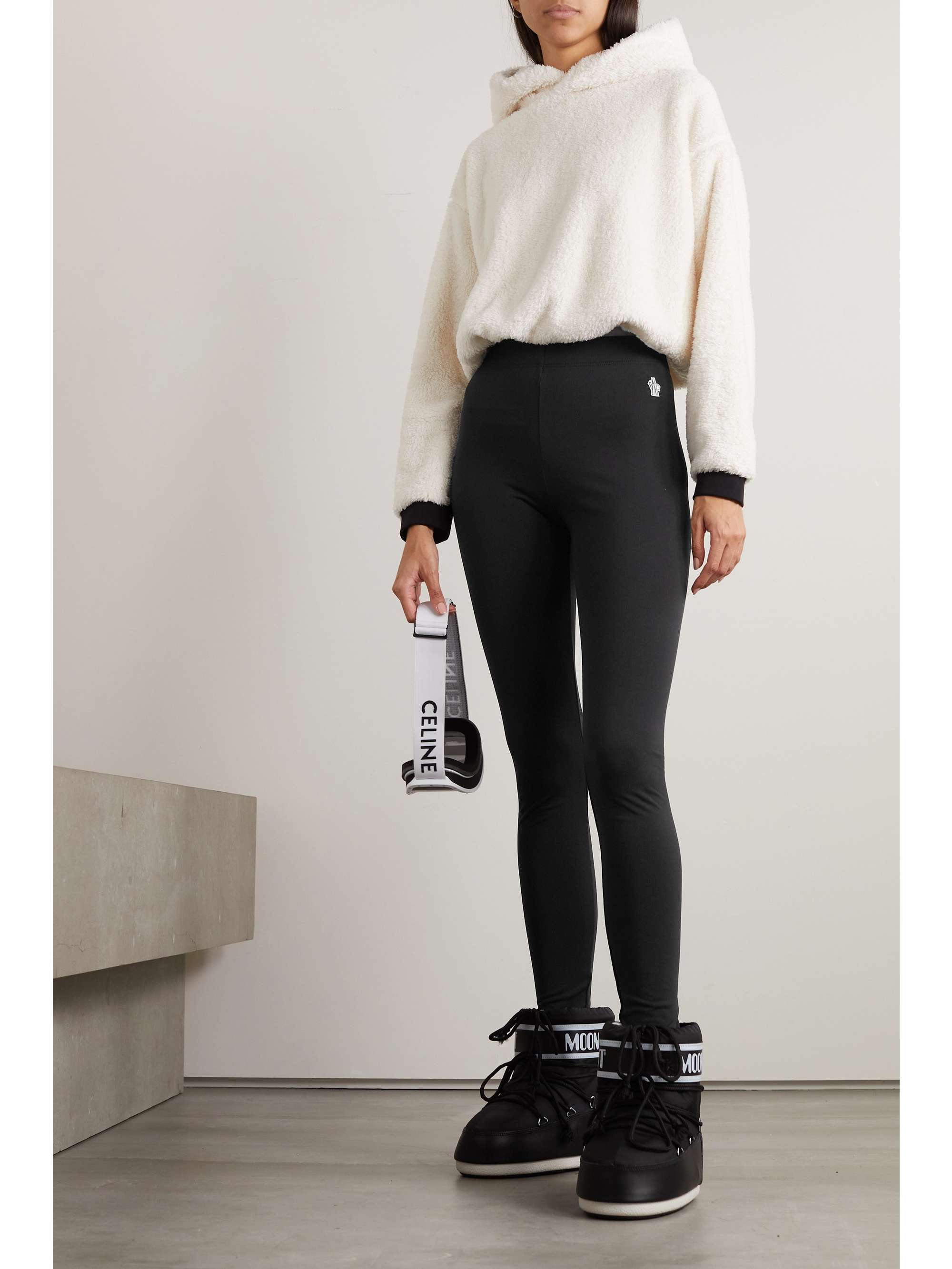 Appliquéd Polartec stretch-knit base layer leggings view
