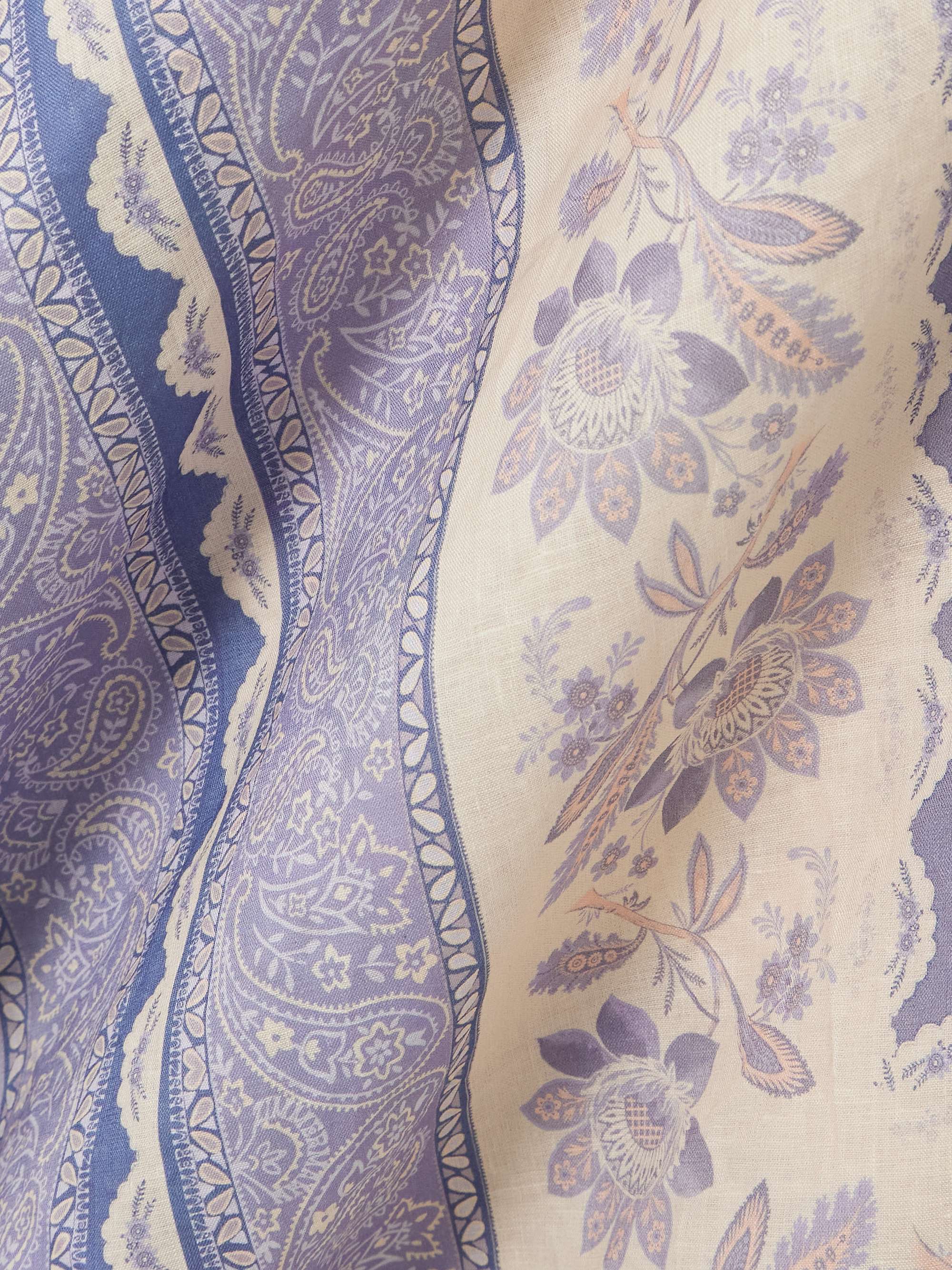 Lucky bandana-print linen maxi skirt view