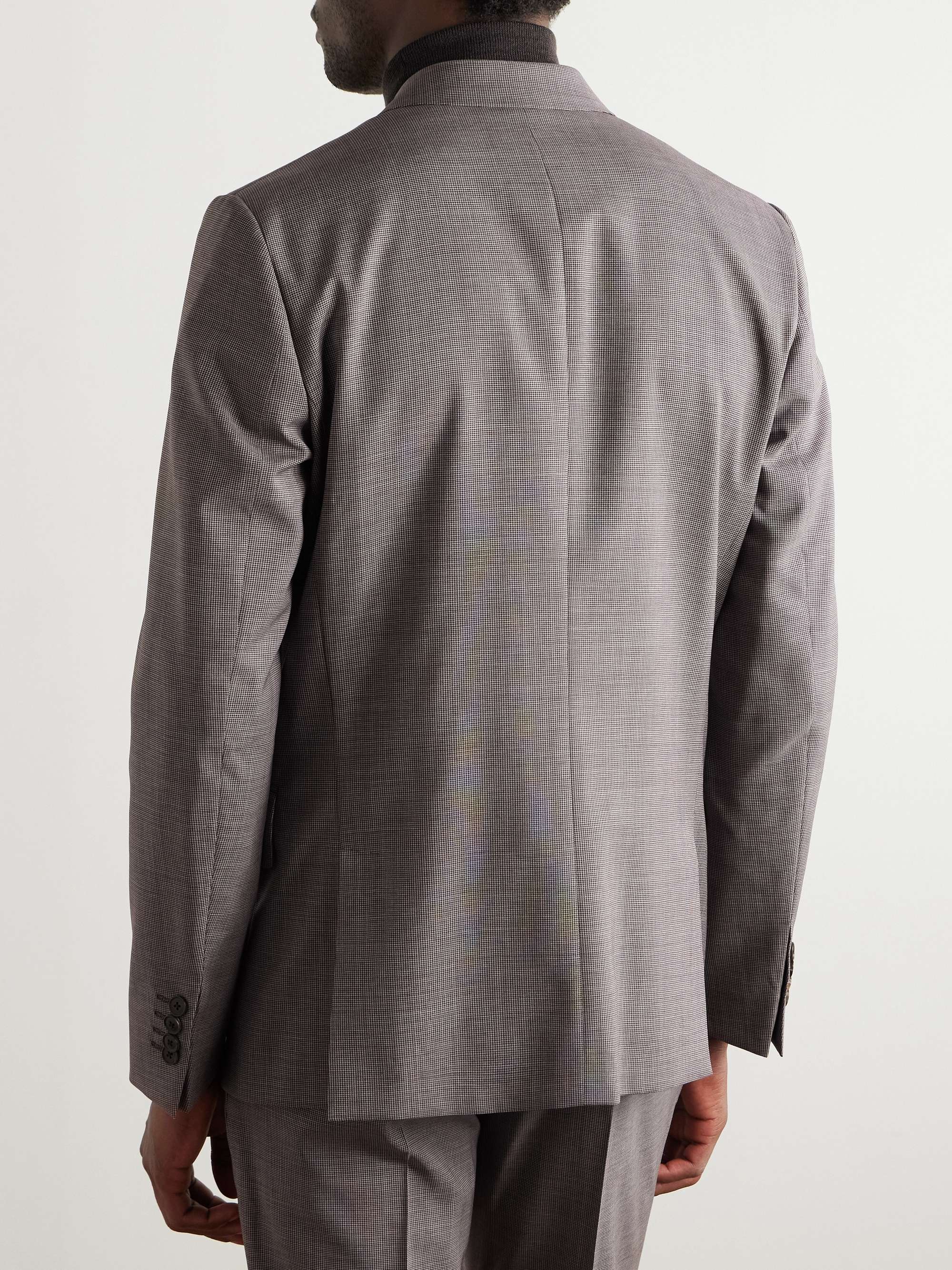 Tapered Houndstooth Wool Suit Trousers view