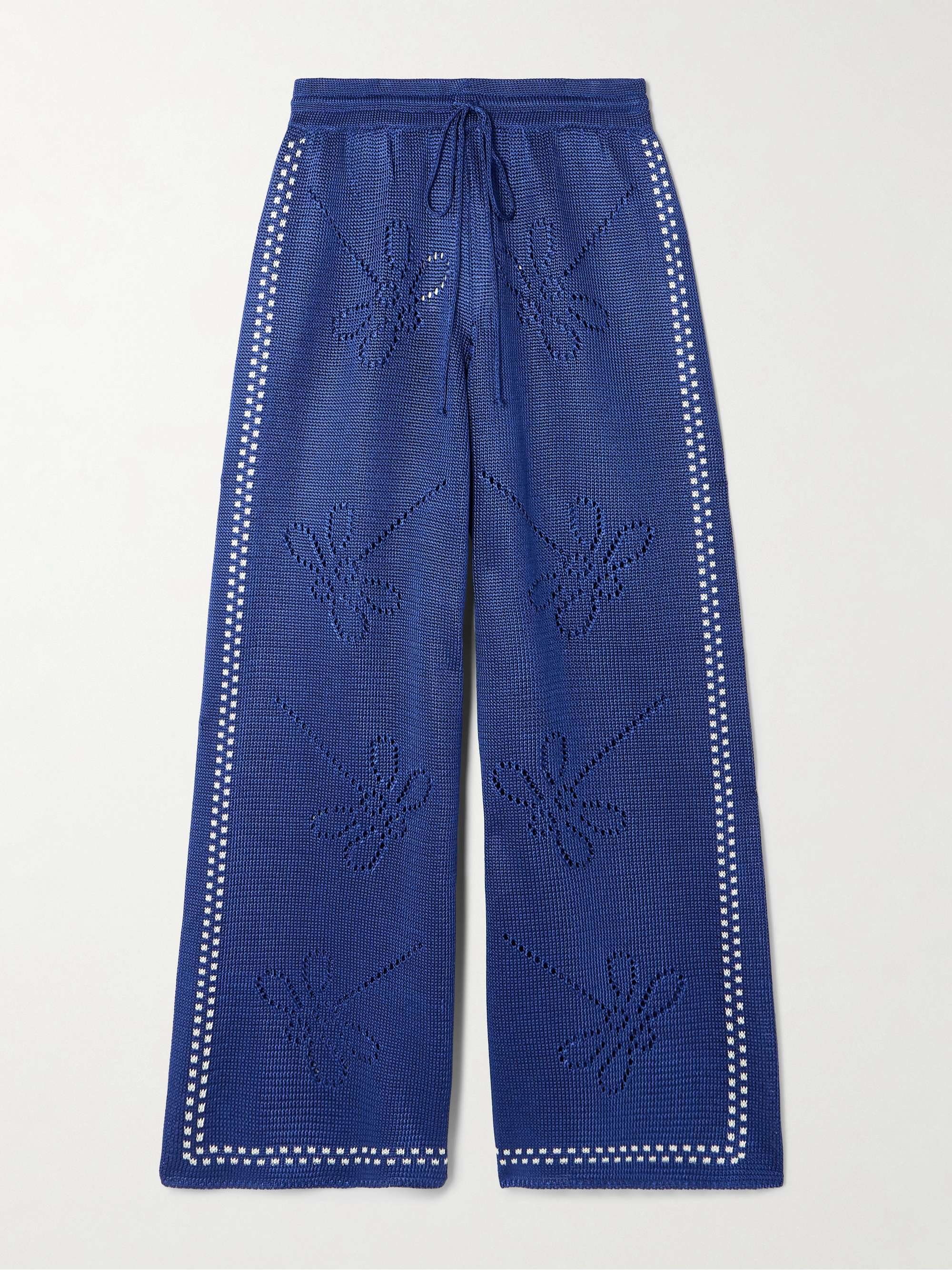 Garden Party pointelle-knit wide-leg pants view