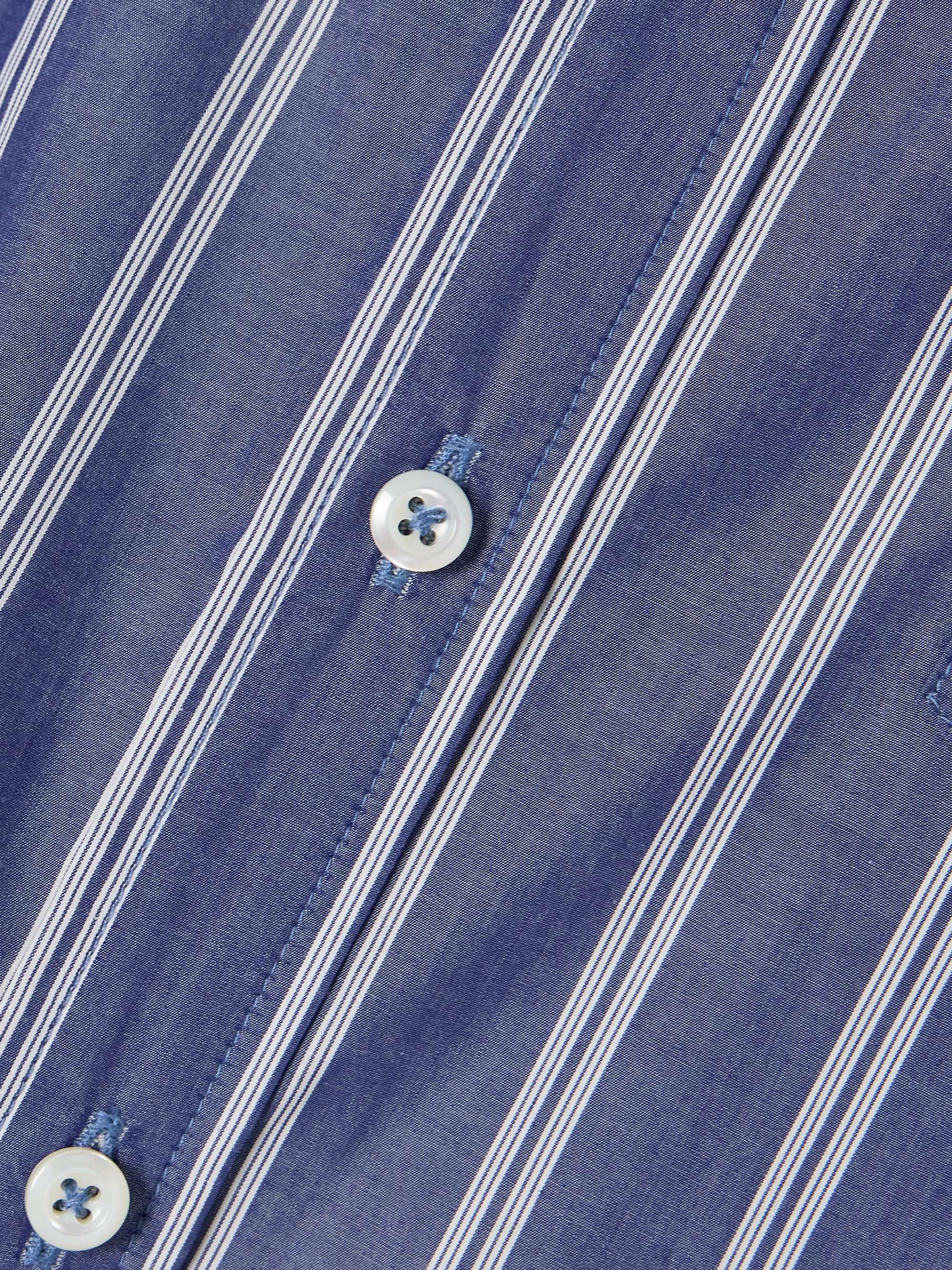 Nolan striped cotton-poplin shirt view