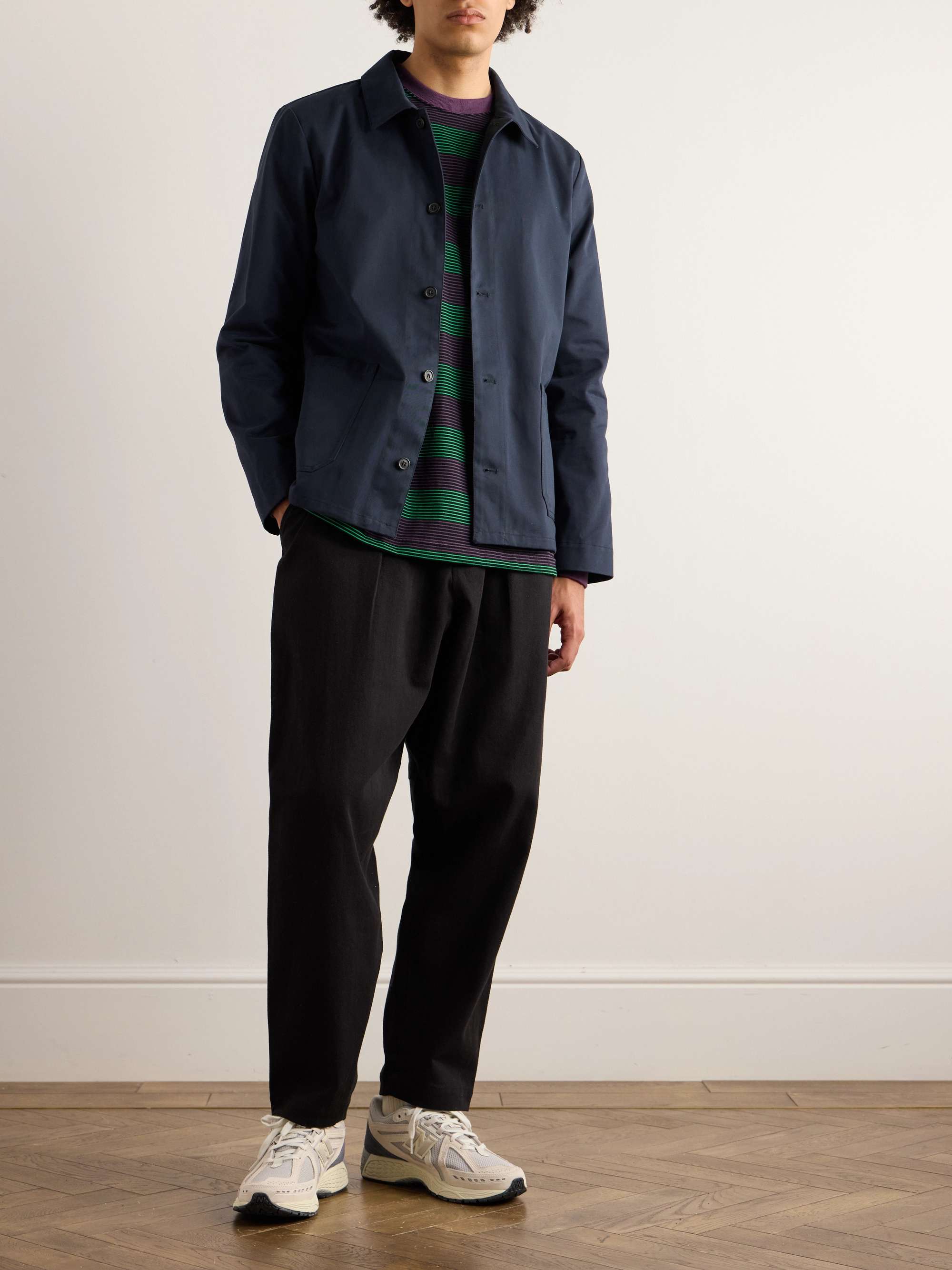 Kerlouan Logo-Embroidered Cotton-Twill Overshirt view
