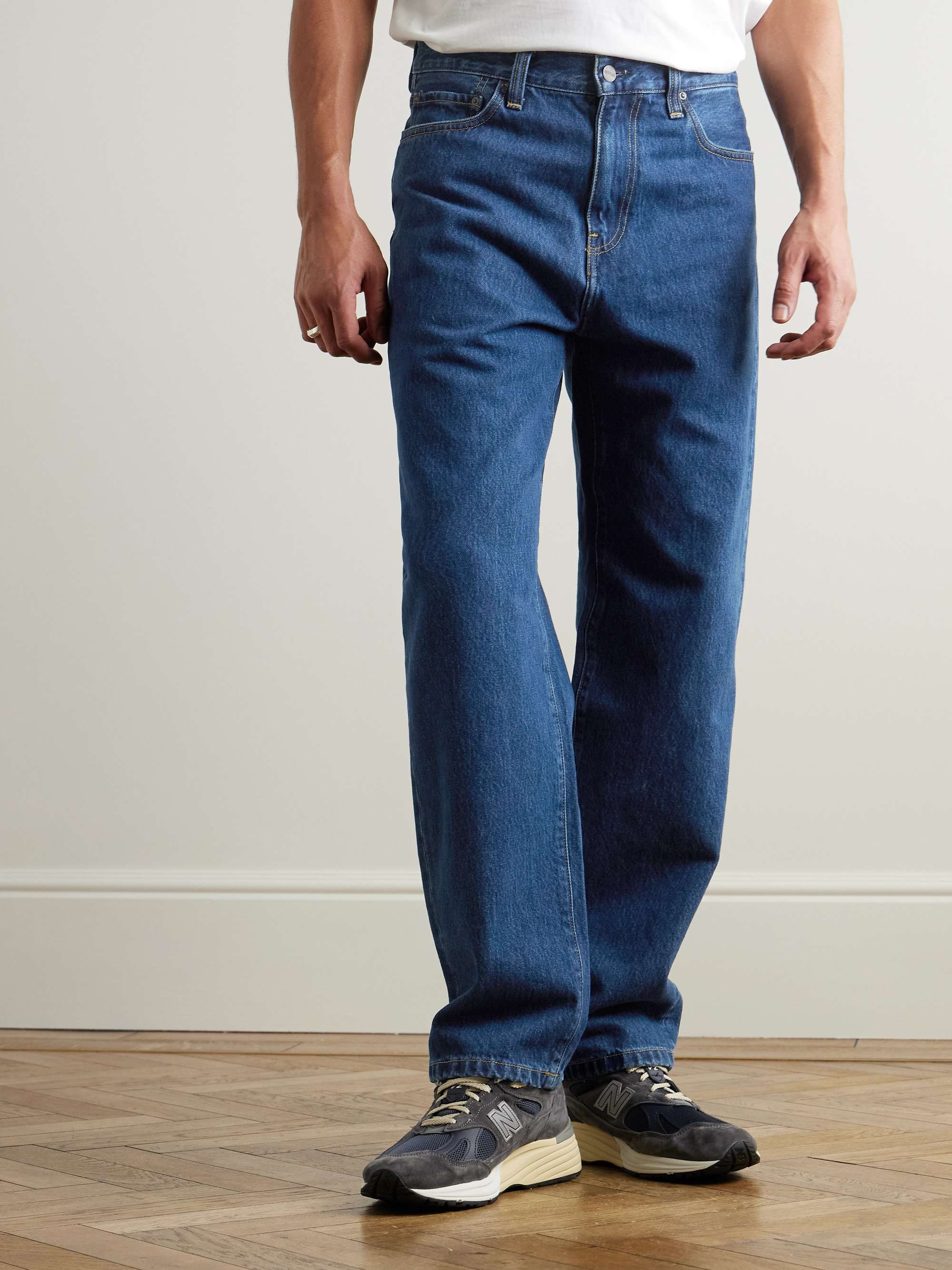 Aaron Straight-Leg Logo-Appliquéd Jeans view