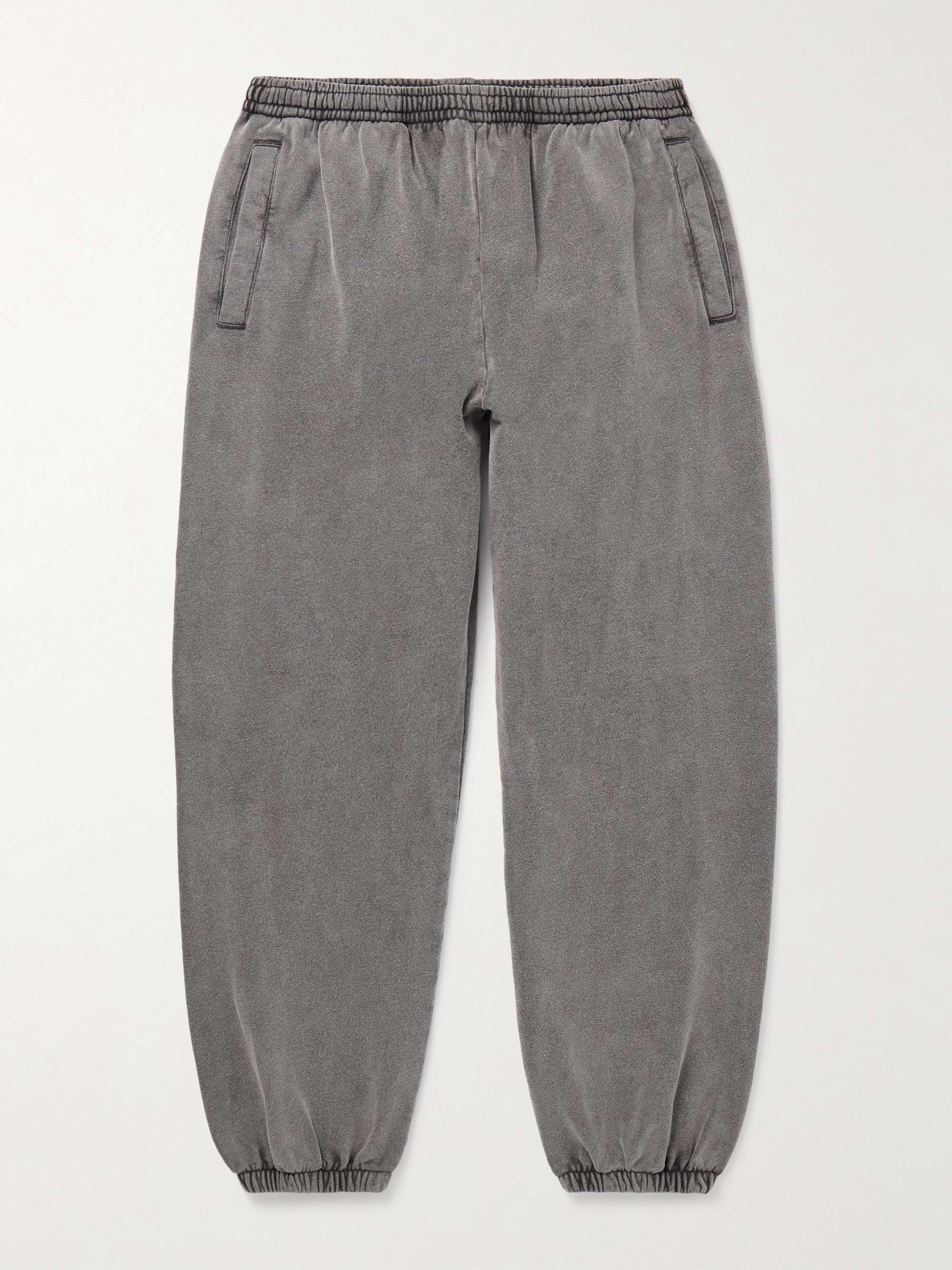 Pale Tapered Cropped Cotton-Jersey Sweatpants view