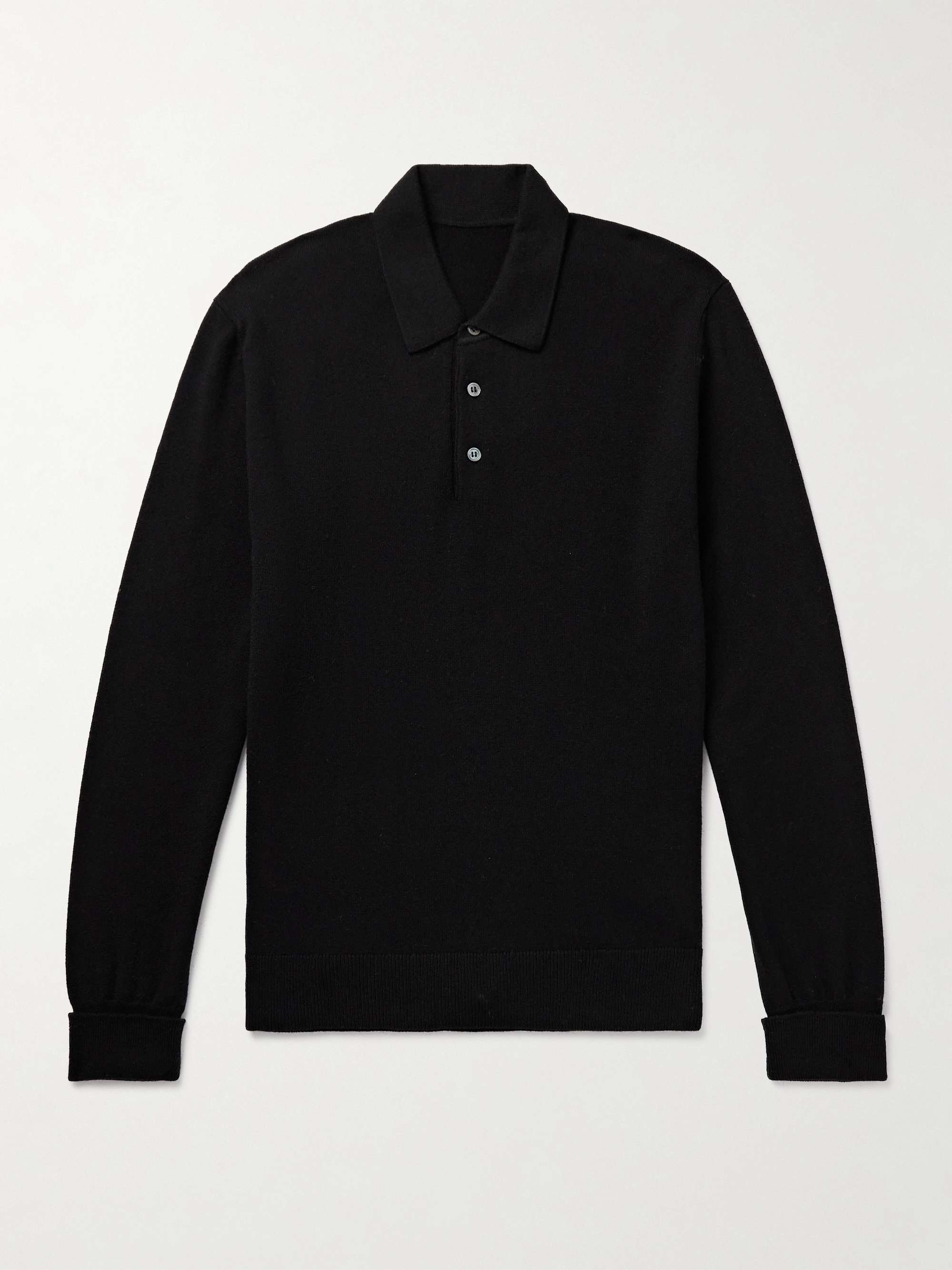 Wool and Cashmere-Blend Polo Shirt view