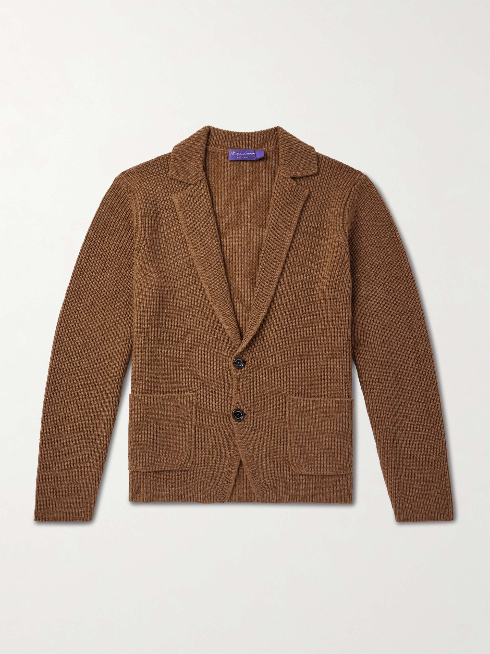 Ribbed-Knit Cashmere Cardigan view