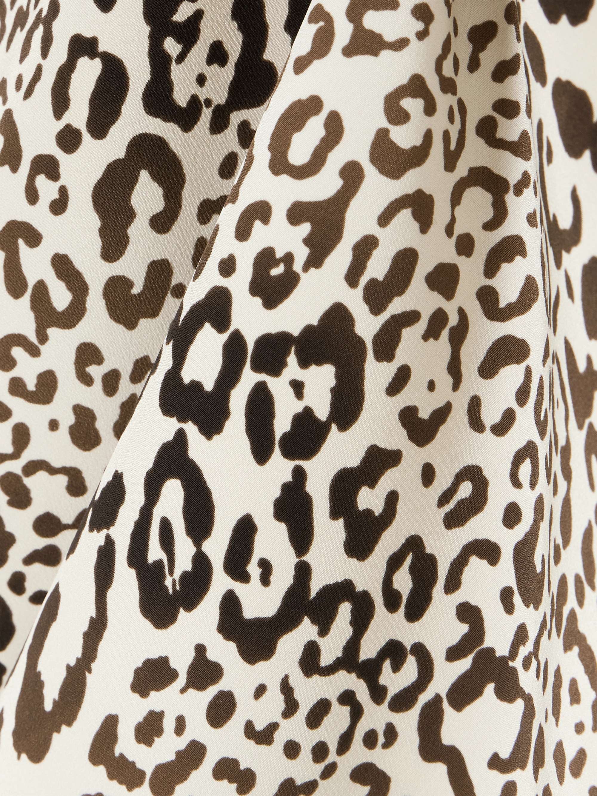 Leopard-print silk-crepe skirt view