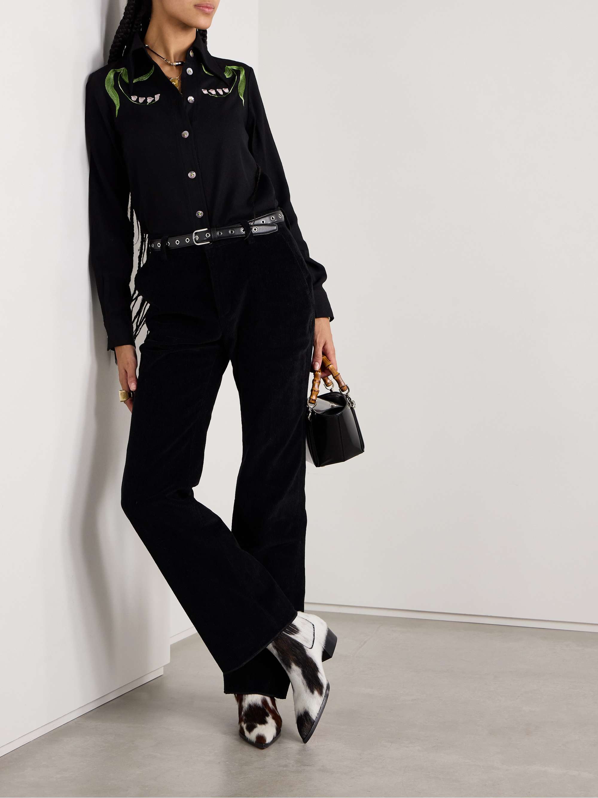 Dolly embroidered wool shirt view