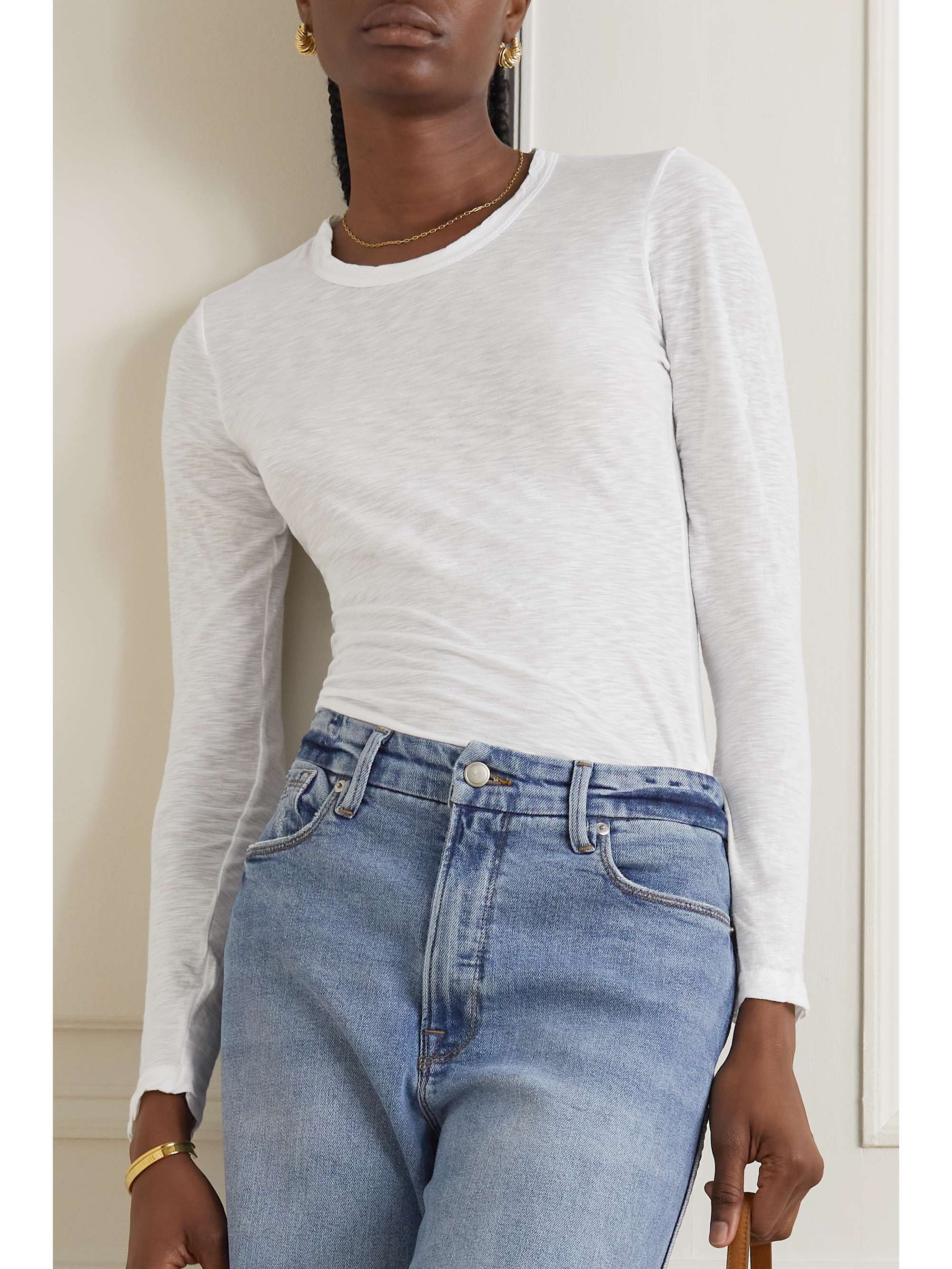 Slub cotton top view