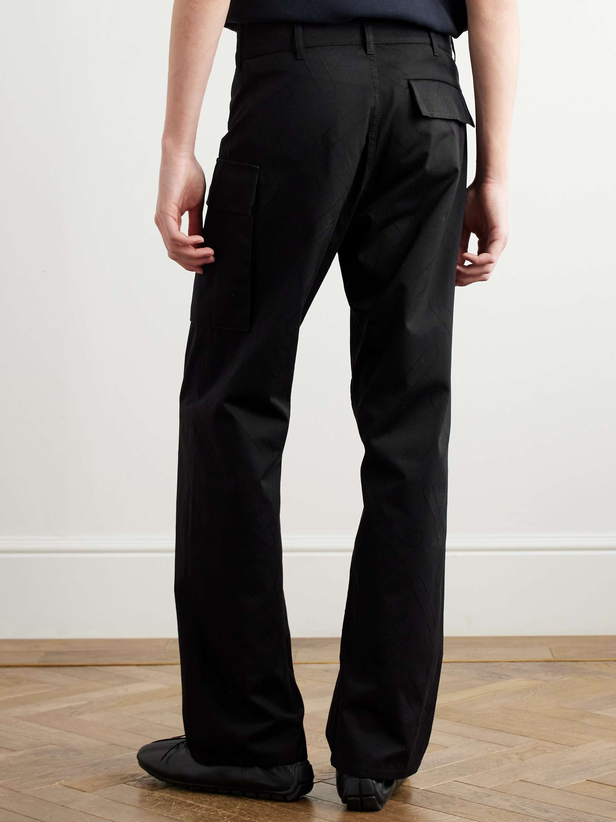 Confetti Straight-Leg Embroidered Cotton Cargo Trousers view
