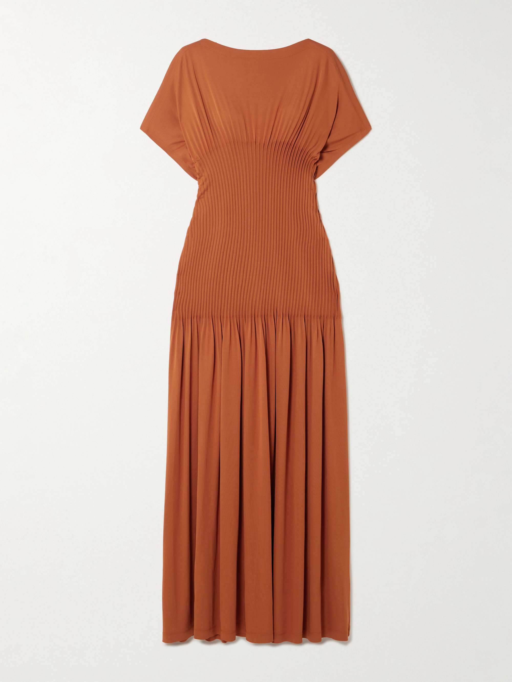 Pleated stretch-jersey maxi dress view