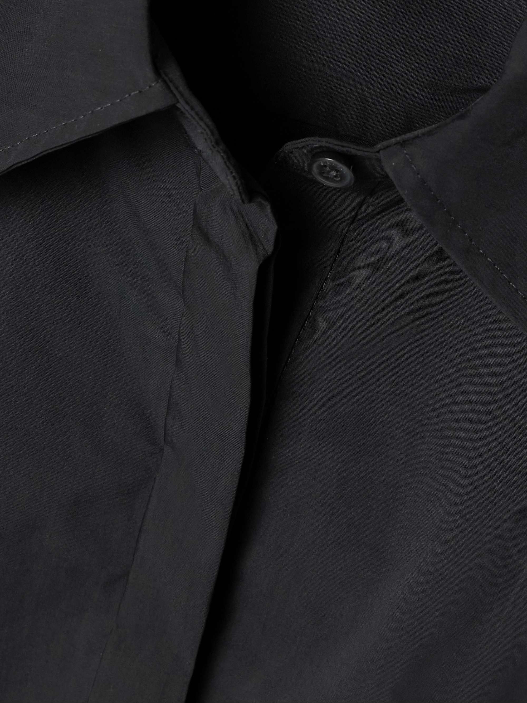 Jazzie pleated cotton-blend poplin mini shirt dress view
