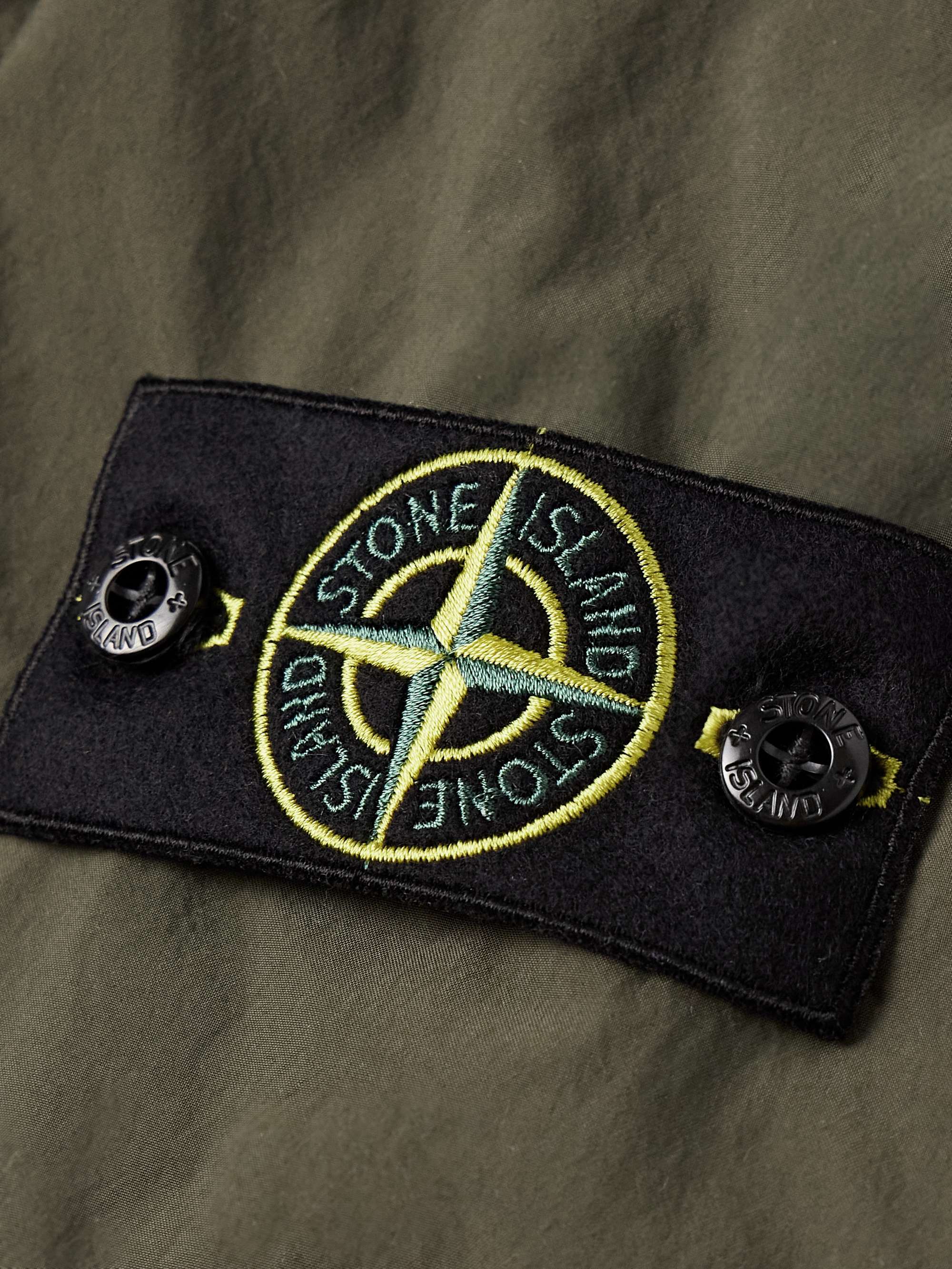 Logo-Appliquéd Garment-Dyed Shell Jacket view