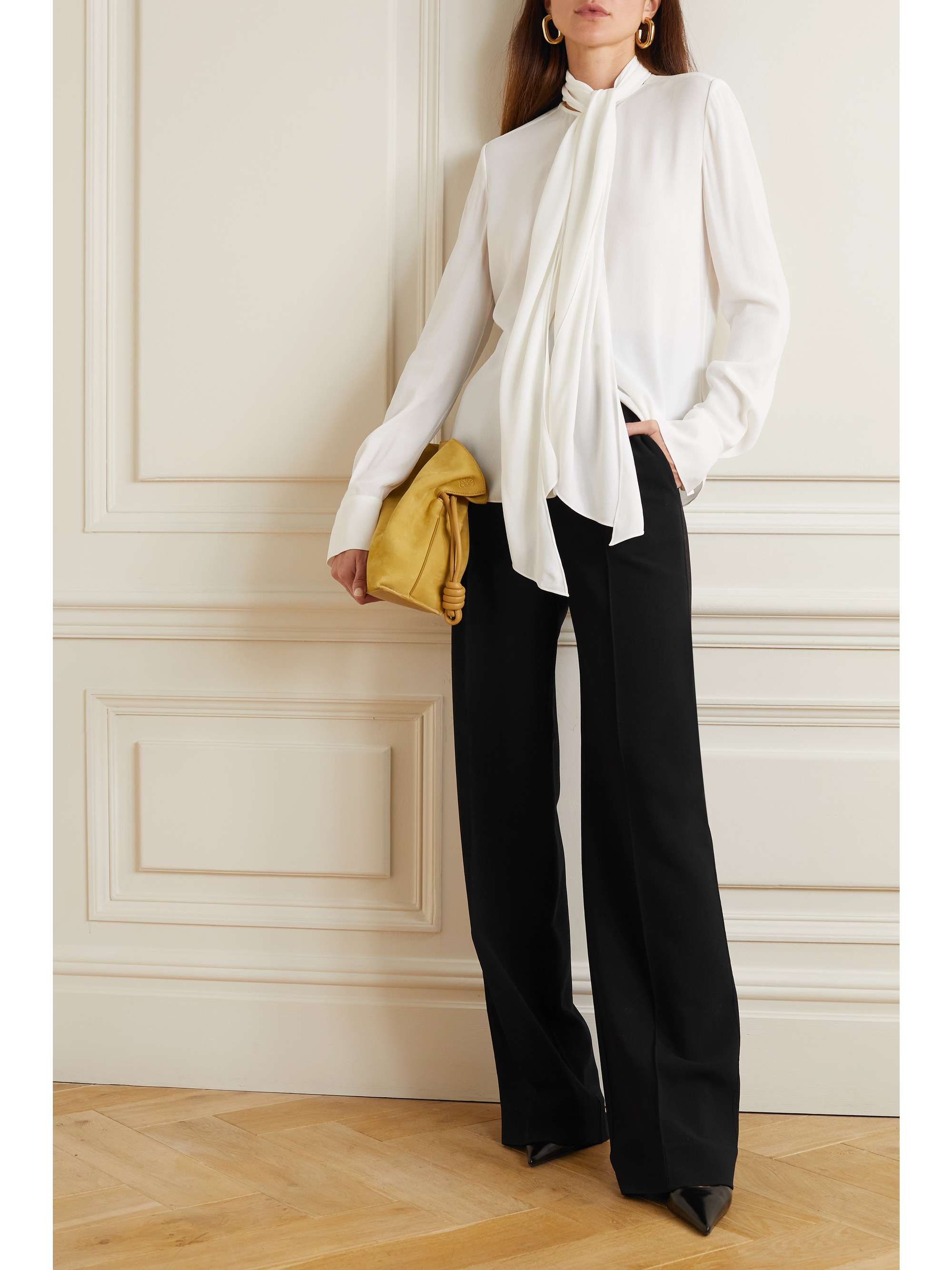 + NET SUSTAIN stretch-merino wool wide-leg pants view