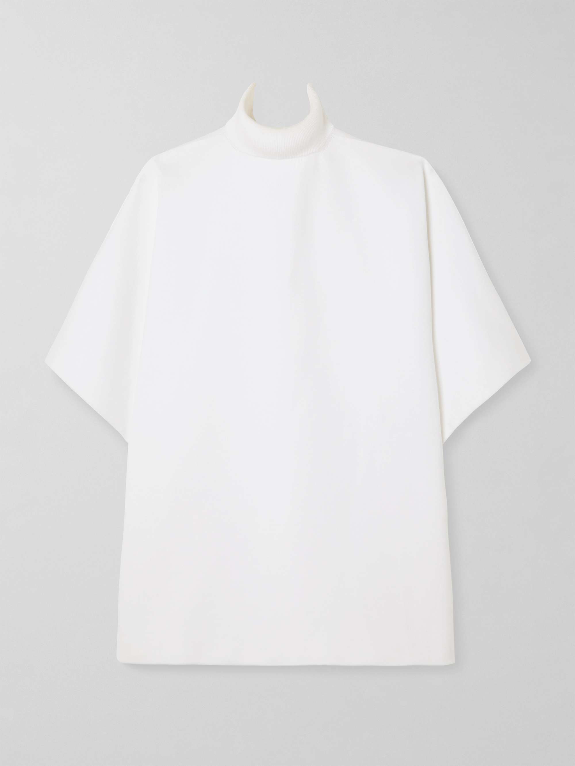 Oversized cotton-ponte turtleneck mini dress view