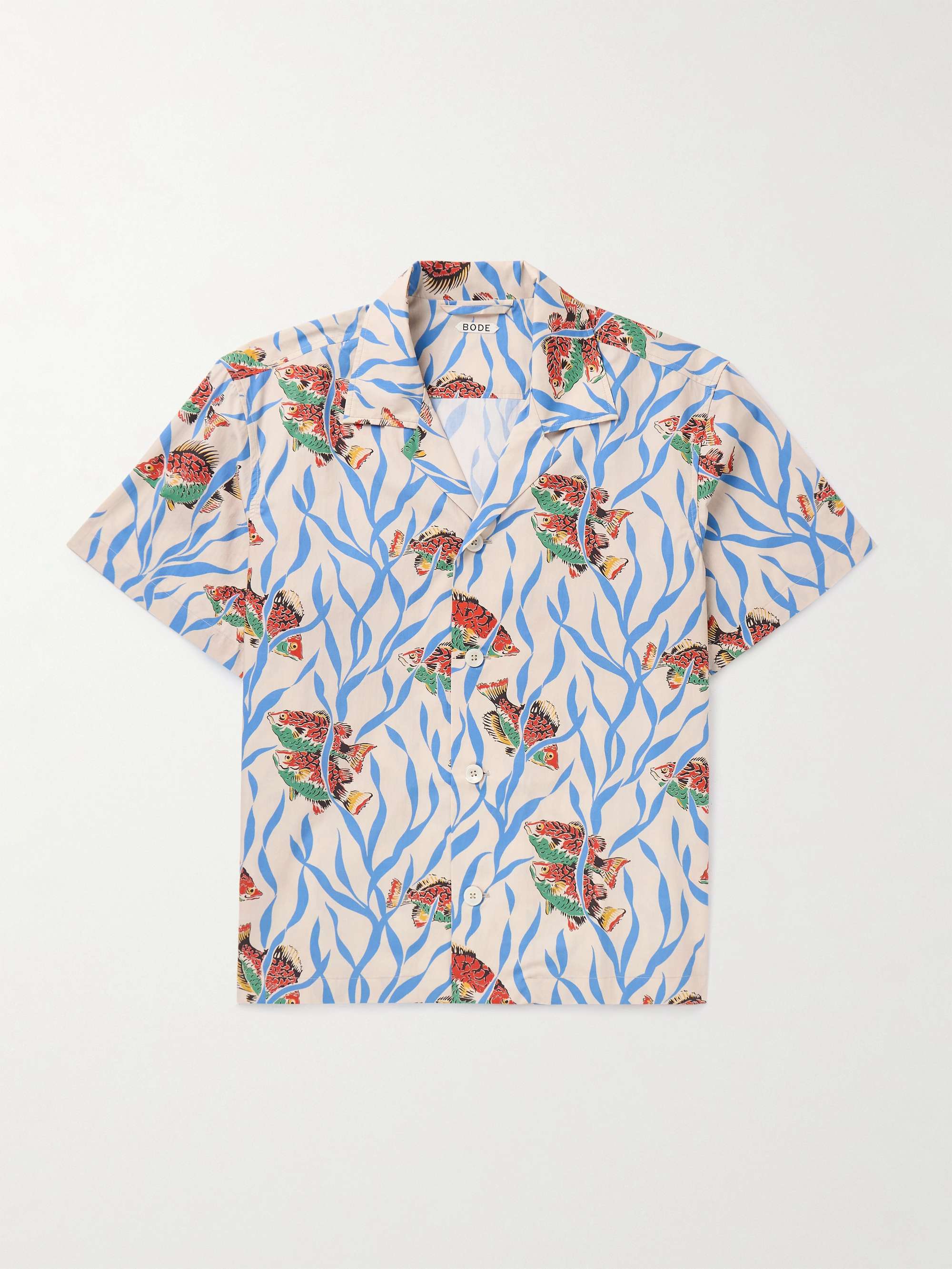 Swimmers Camp-Collar Printed Cotton Shirt view
