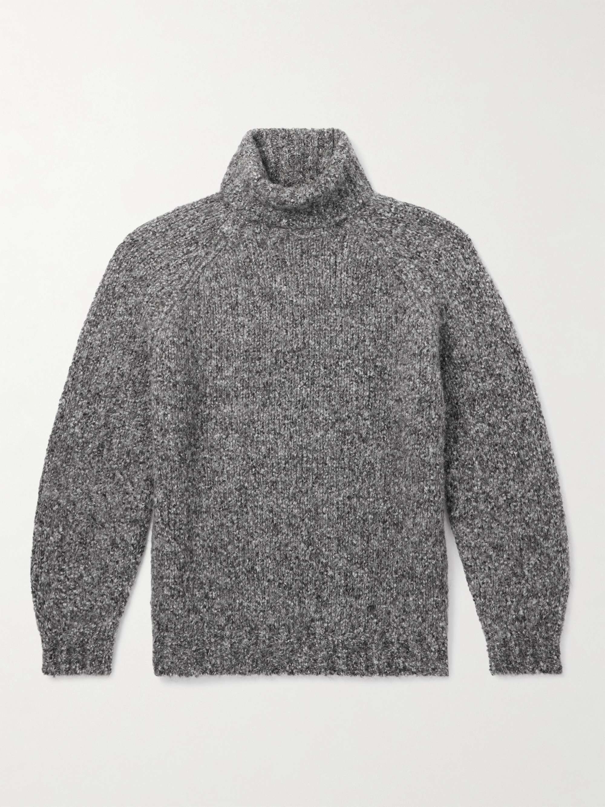 Ribbed Alpaca-Blend Rollneck Sweater view