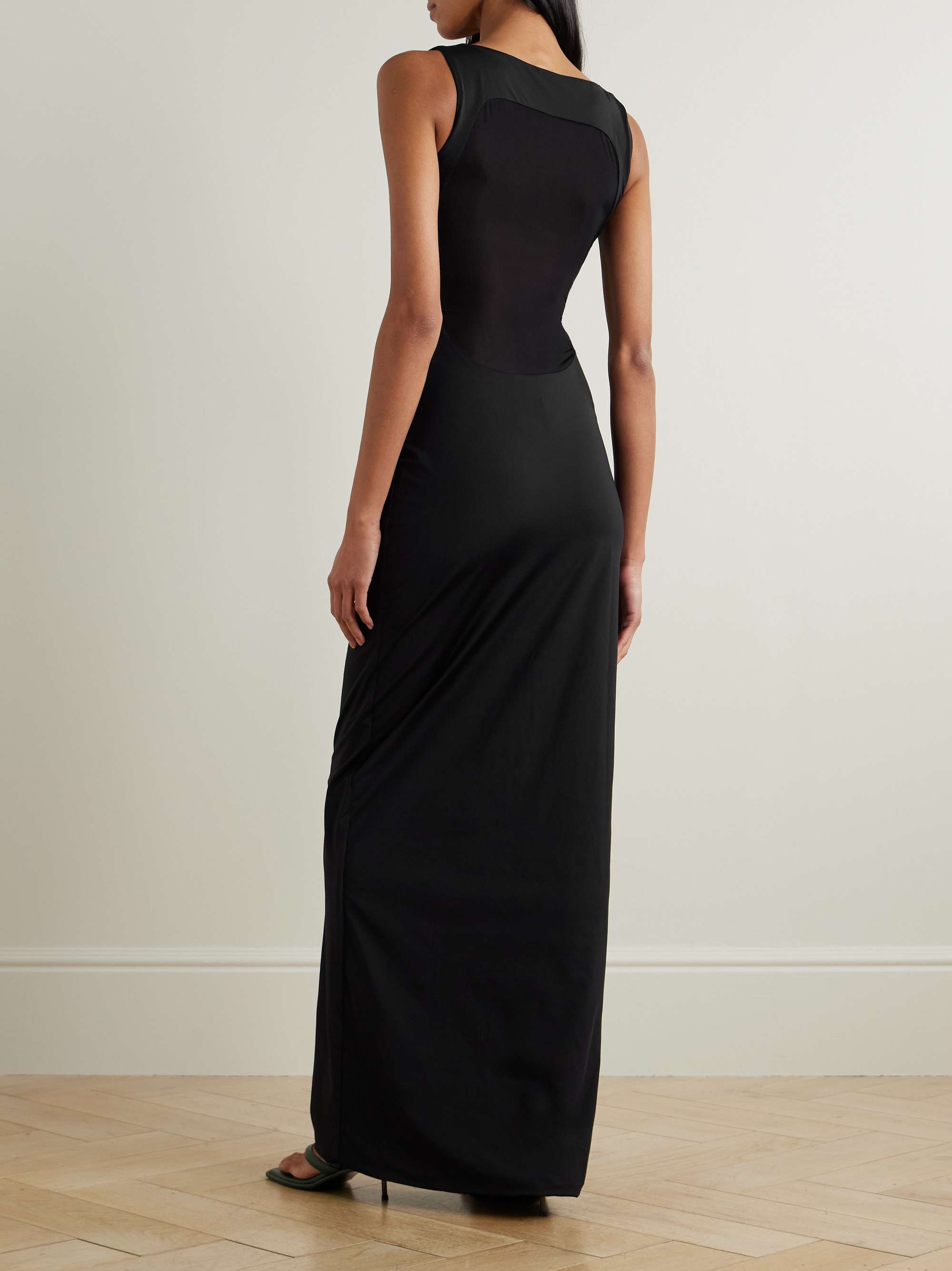 Hibisco appliquéd stretch-jersey maxi dress view