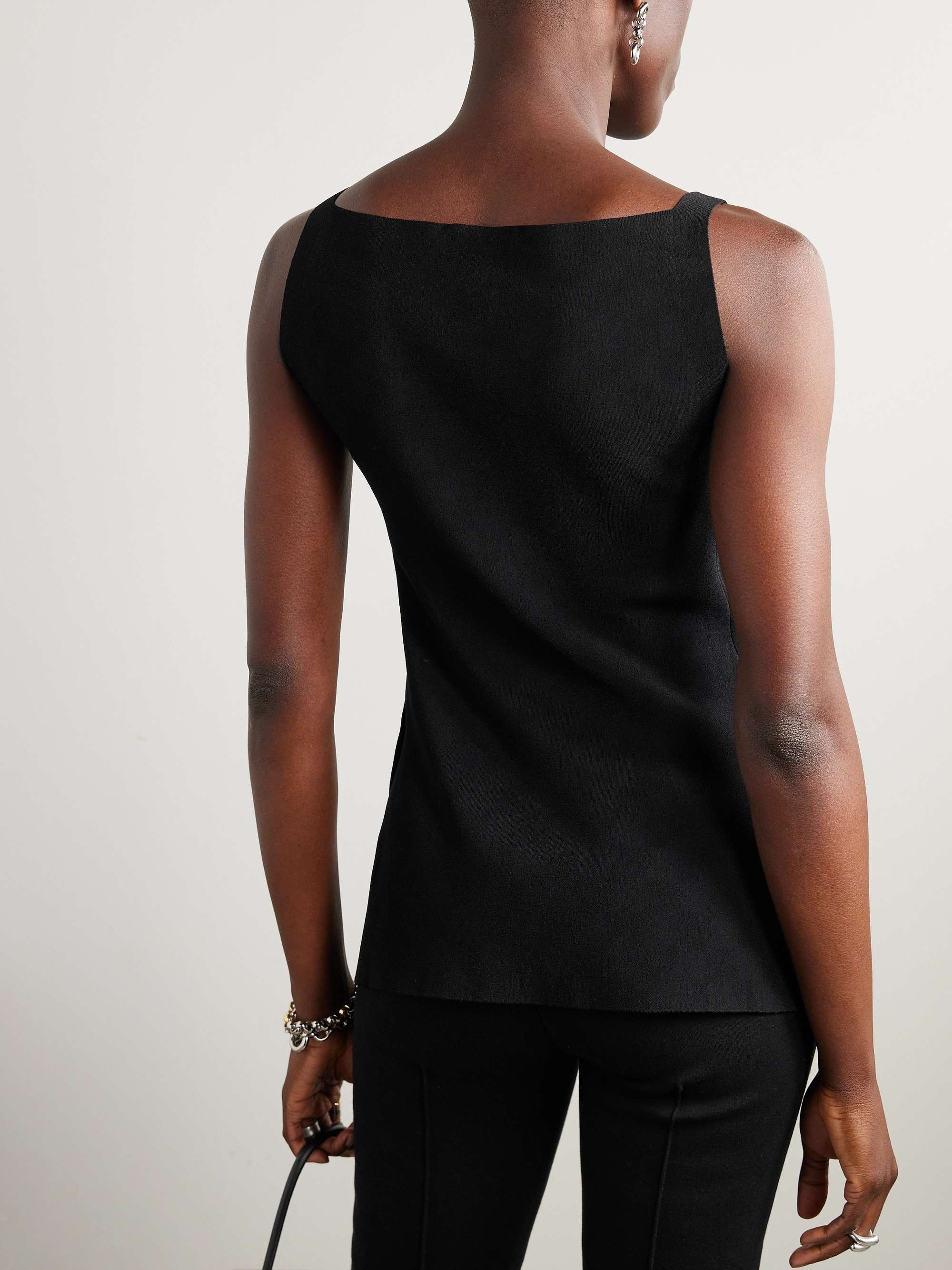 Asher checked jacquard-knit top view