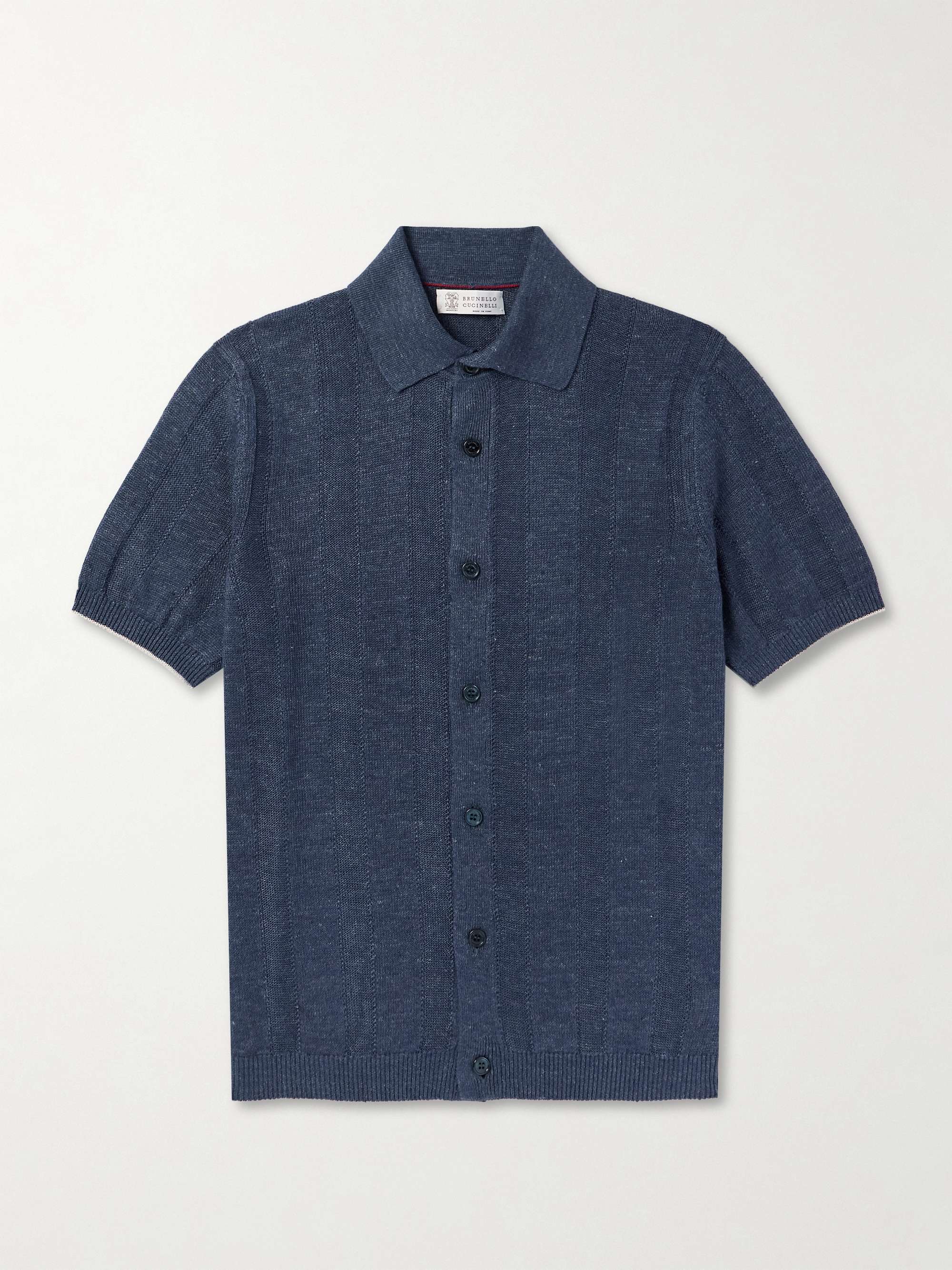 Striped Linen and Cotton-Blend Shirt view