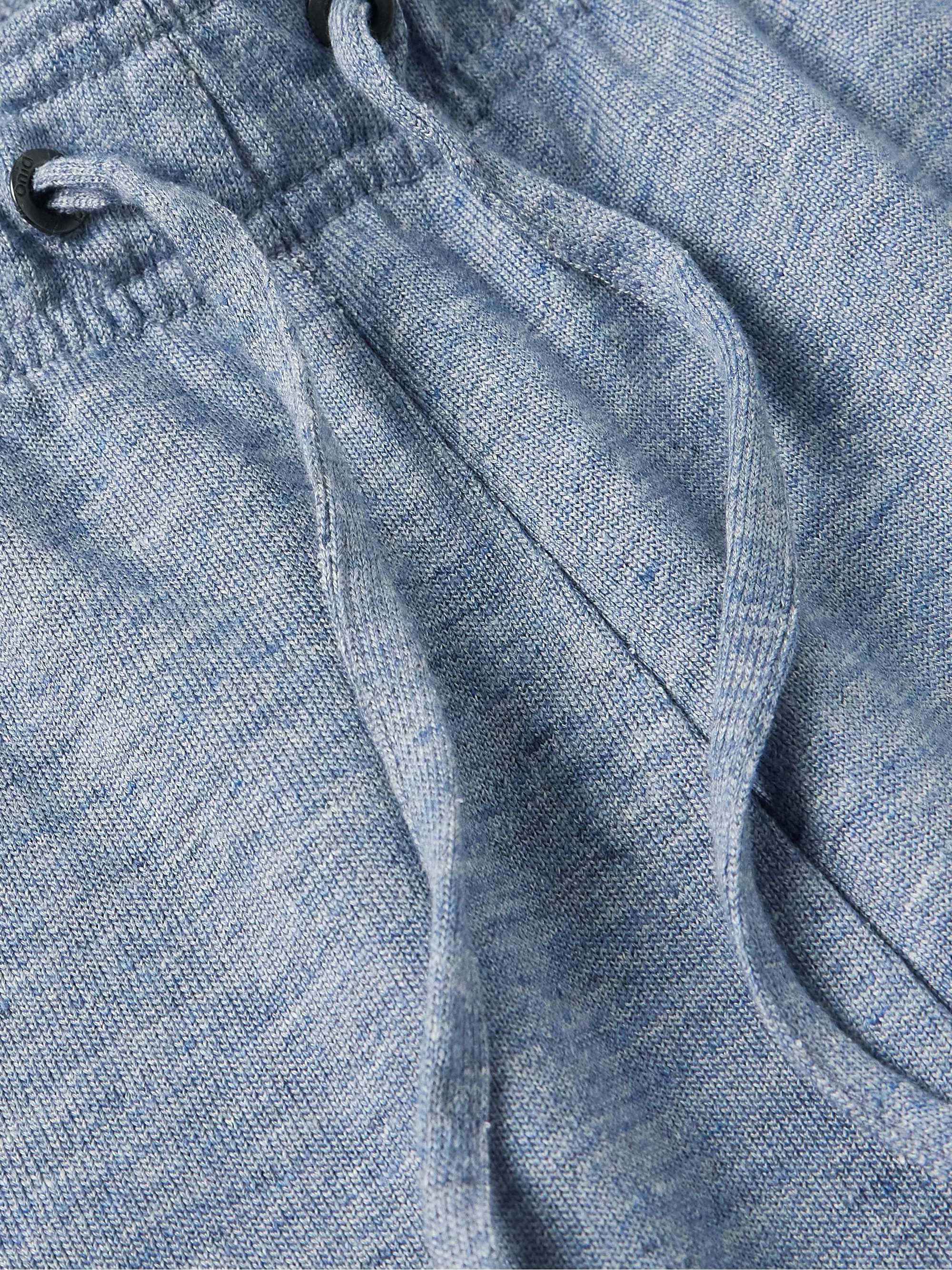 Slim-Fit Straight-Leg Linen and TENCEL™ Lyocell-Blend Drawstring Shorts view