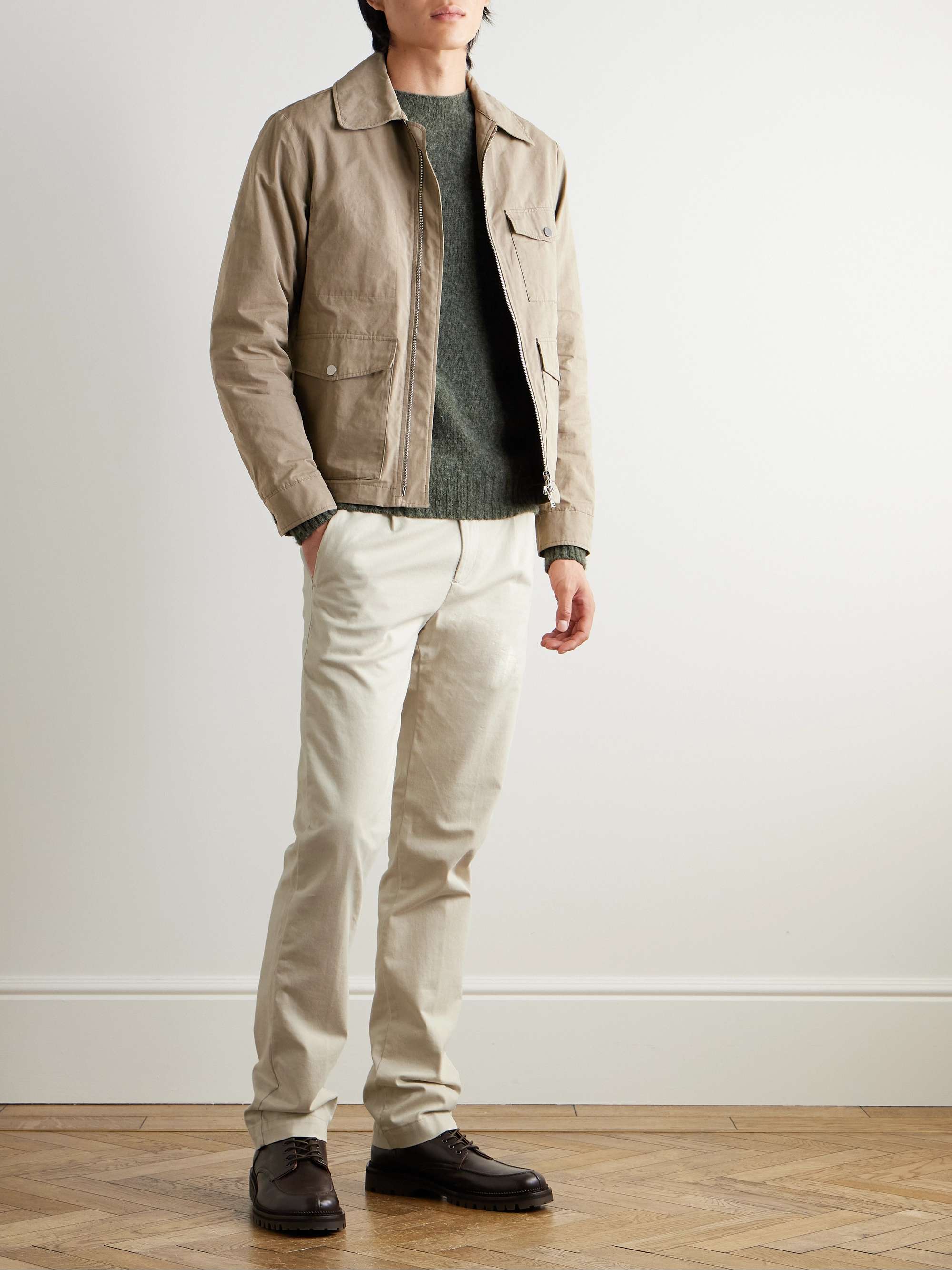 Ionio2 Straight-Leg Pleated Cotton-Blend Twill Trousers view